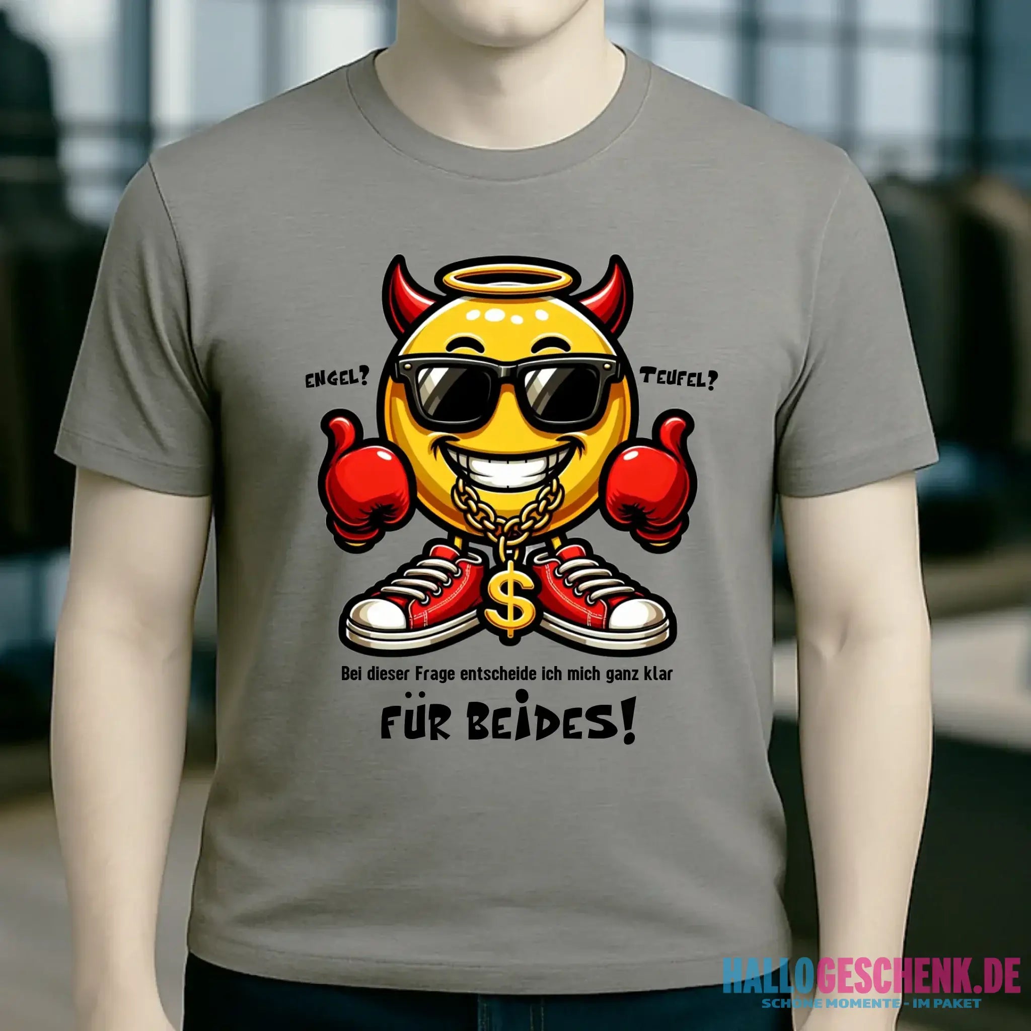 Engel? Teufel? Beides! • Unisex Premium T-Shirt XS-5XL aus Bio-Baumwolle für Damen & Herren • Exklusivdesign • personalisiert