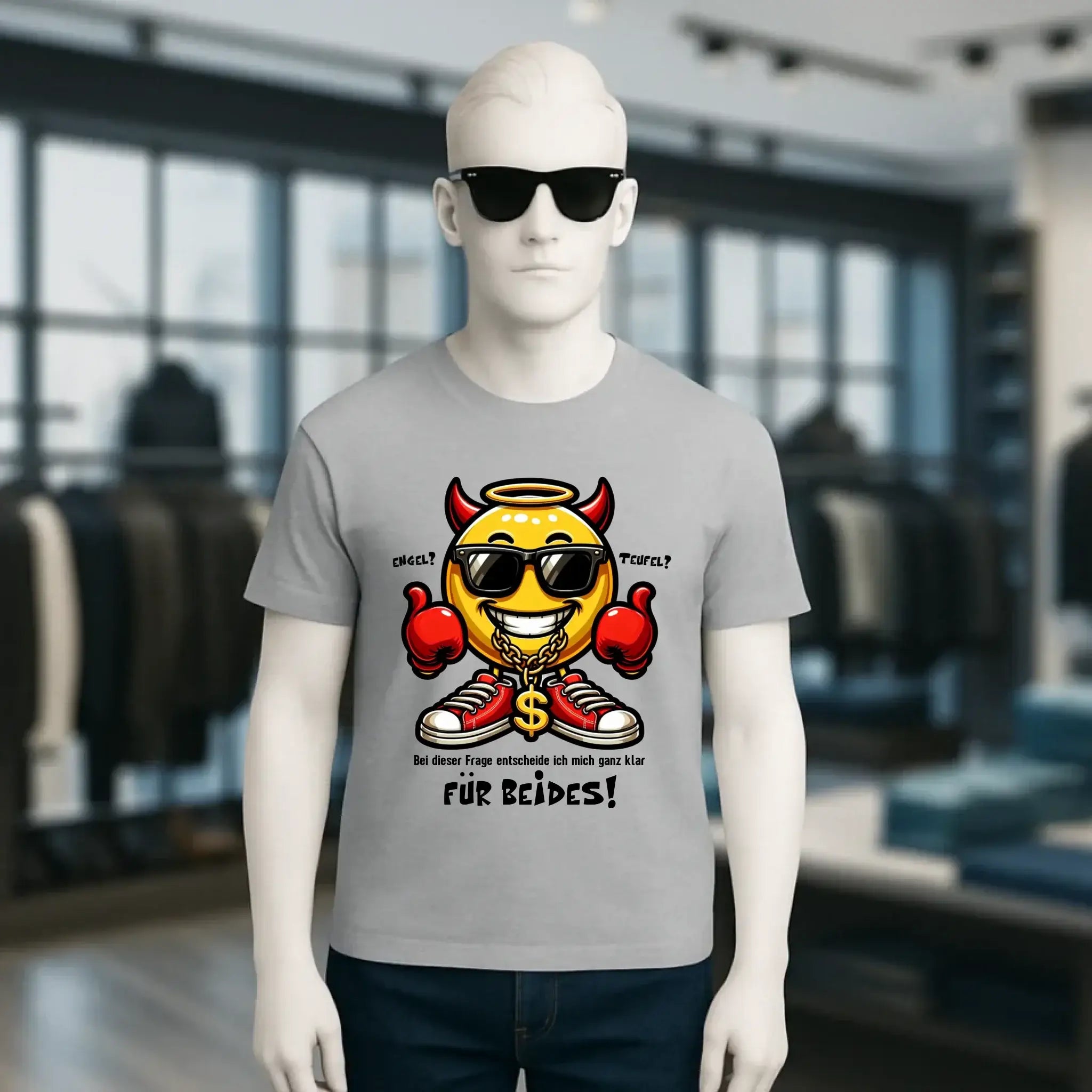 Engel? Teufel? Beides! • Unisex Premium T-Shirt XS-5XL aus Bio-Baumwolle für Damen & Herren • Exklusivdesign • personalisiert