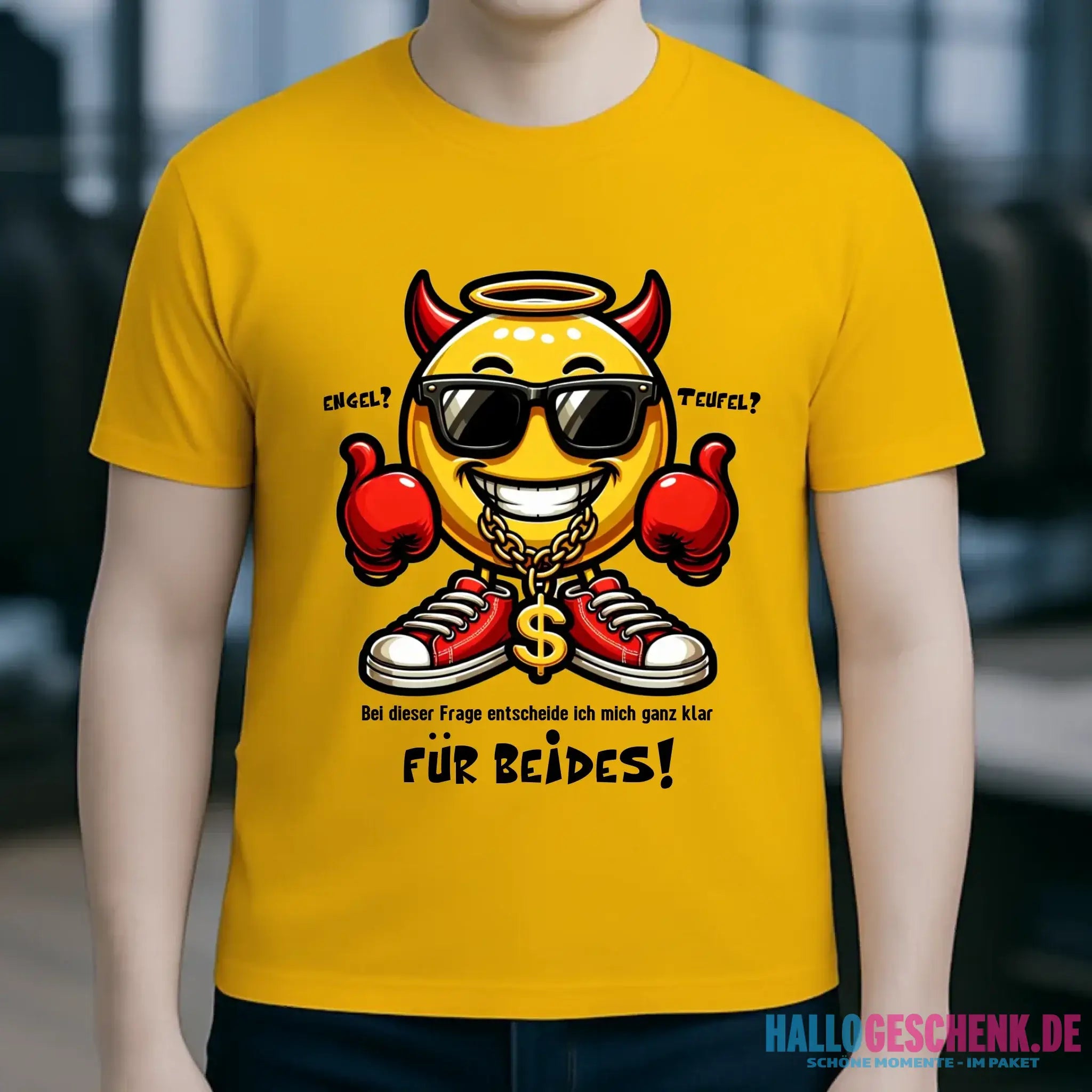 Engel? Teufel? Beides! • Unisex Premium T-Shirt XS-5XL aus Bio-Baumwolle für Damen & Herren • Exklusivdesign • personalisiert