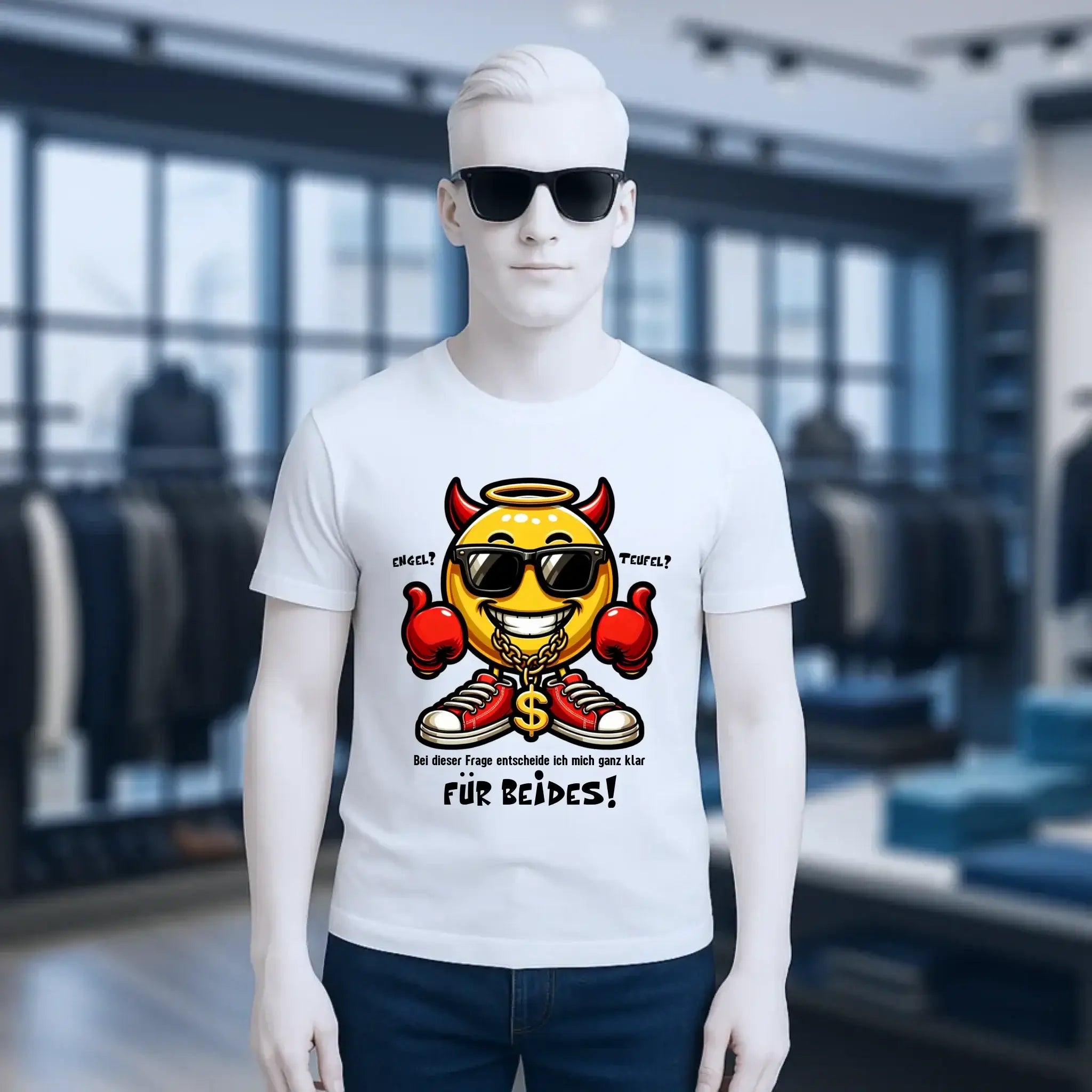 Engel? Teufel? Beides! • Unisex Premium T-Shirt XS-5XL aus Bio-Baumwolle für Damen & Herren • Exklusivdesign • personalisiert