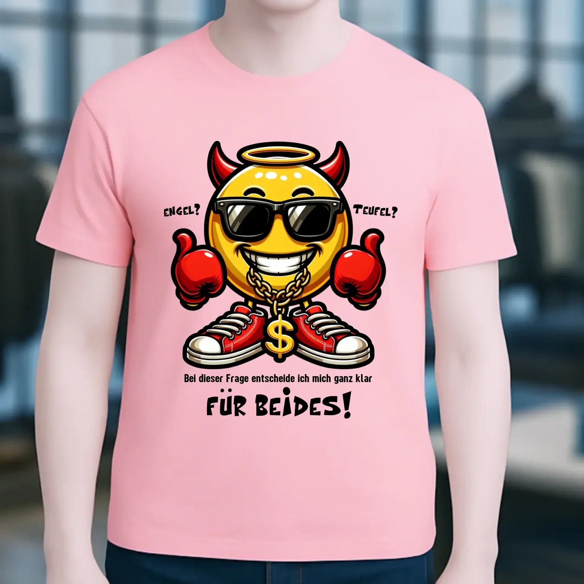 Engel? Teufel? Beides! • Unisex Premium T-Shirt XS-5XL aus Bio-Baumwolle für Damen & Herren • Exklusivdesign • personalisiert