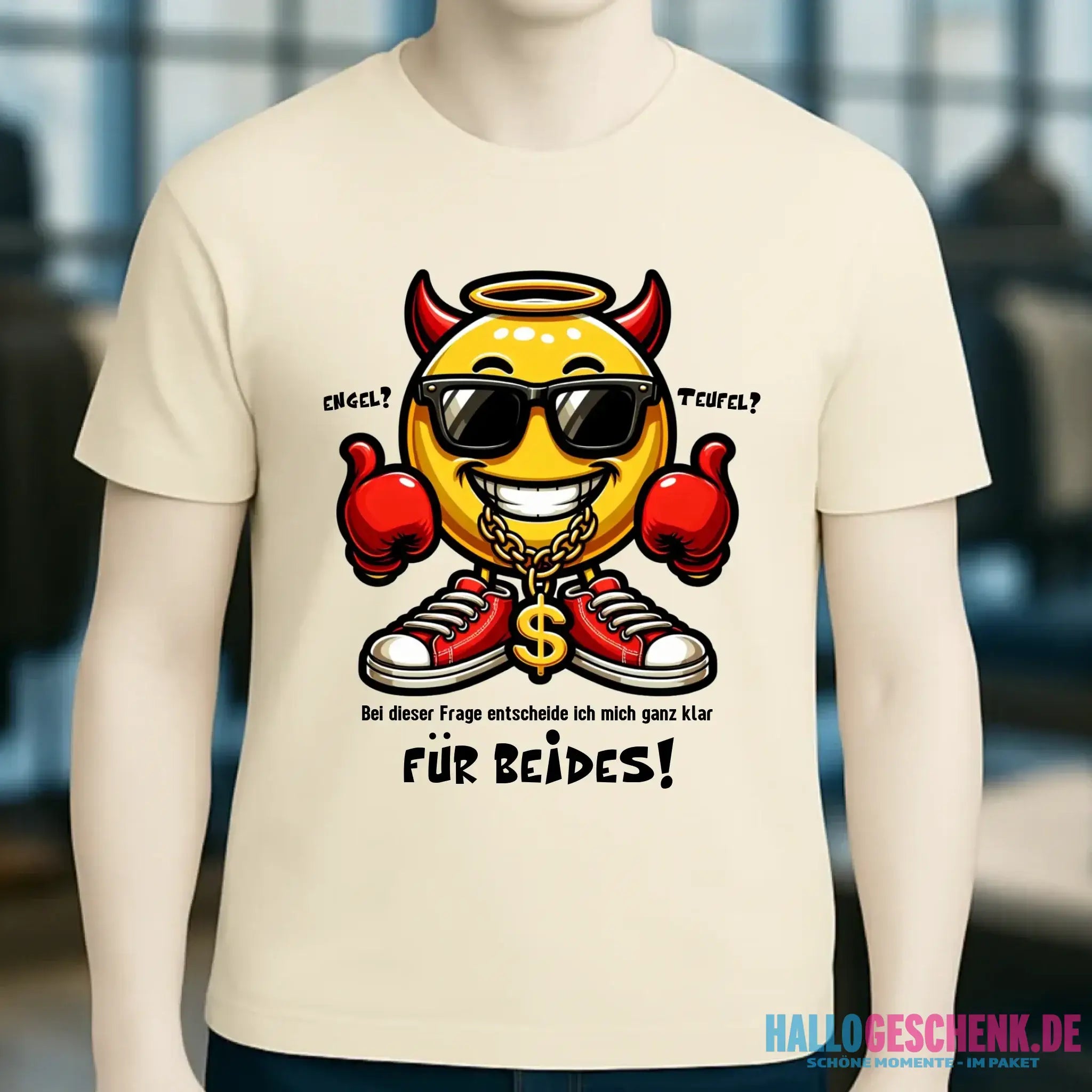 Engel? Teufel? Beides! • Unisex Premium T-Shirt XS-5XL aus Bio-Baumwolle für Damen & Herren • Exklusivdesign • personalisiert
