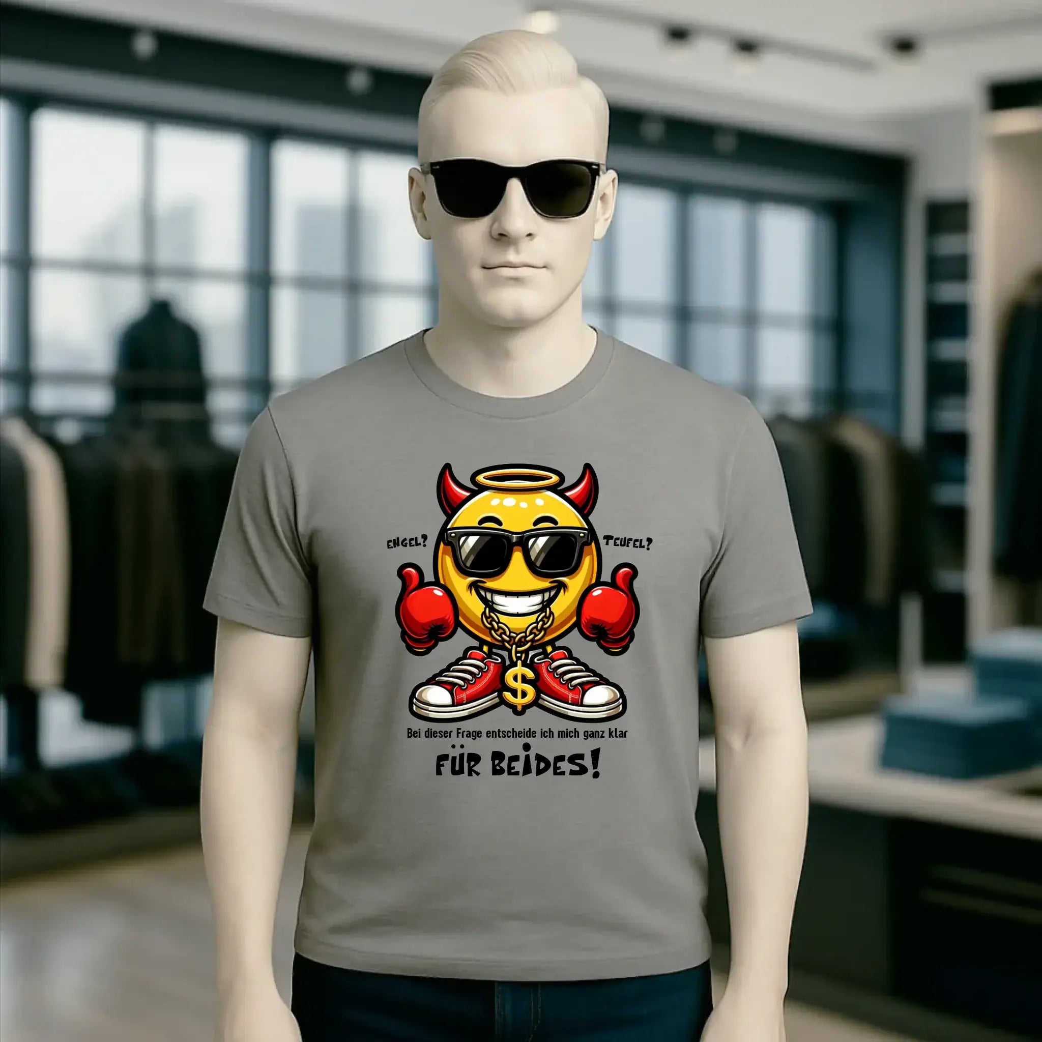 Engel? Teufel? Beides! • Unisex Premium T-Shirt XS-5XL aus Bio-Baumwolle für Damen & Herren • Exklusivdesign • personalisiert