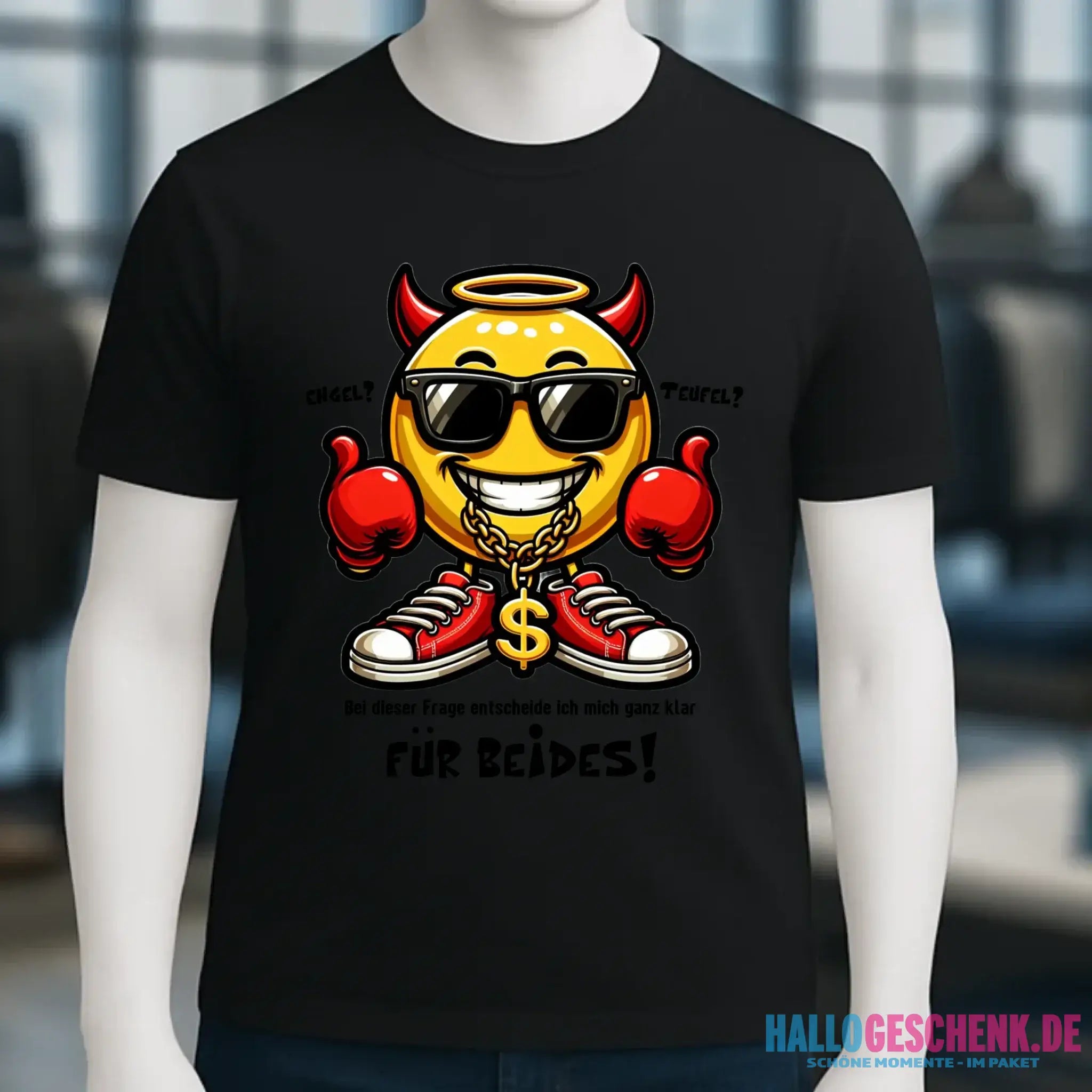 Engel? Teufel? Beides! • Unisex Premium T-Shirt XS-5XL aus Bio-Baumwolle für Damen & Herren • Exklusivdesign • personalisiert