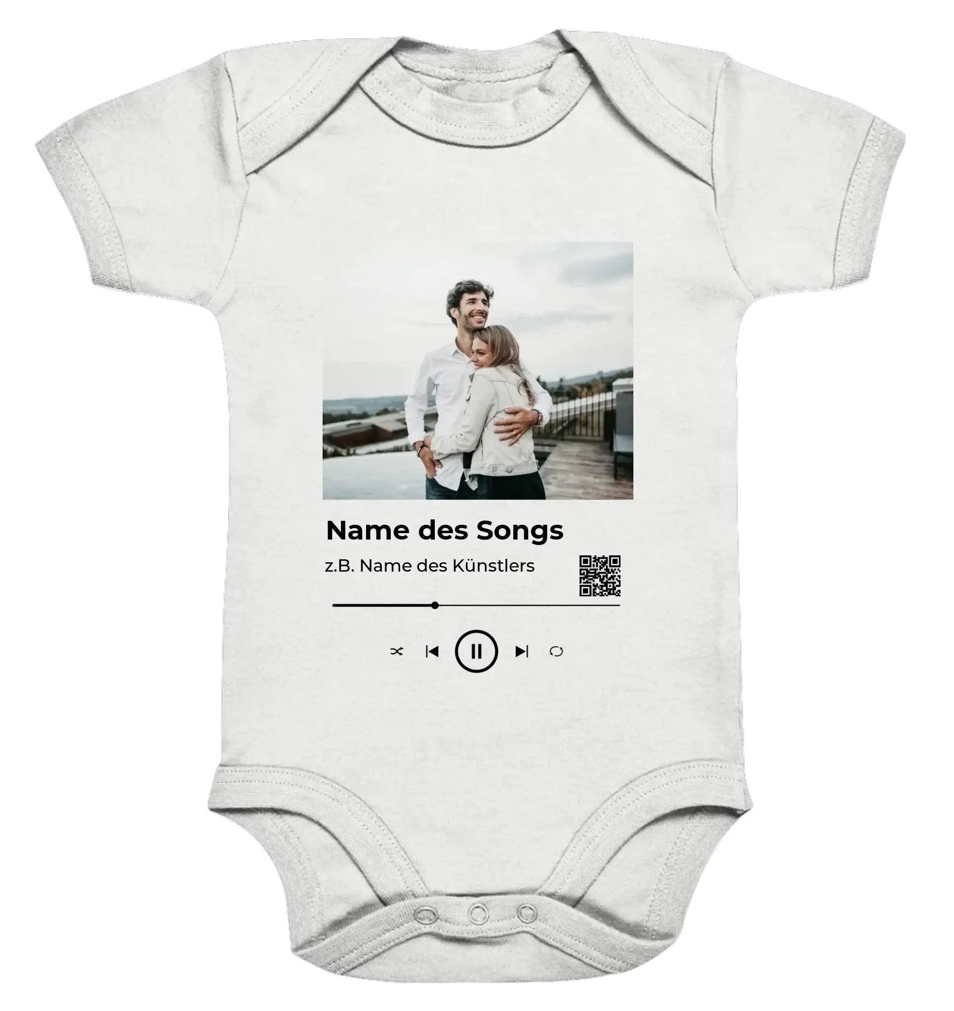 Spotify-Fotomotiv • mehrere Artikel • ’Statement-Collection’ • Wunschtext • Mein Fotomotiv - Premium Baby Bodysuit