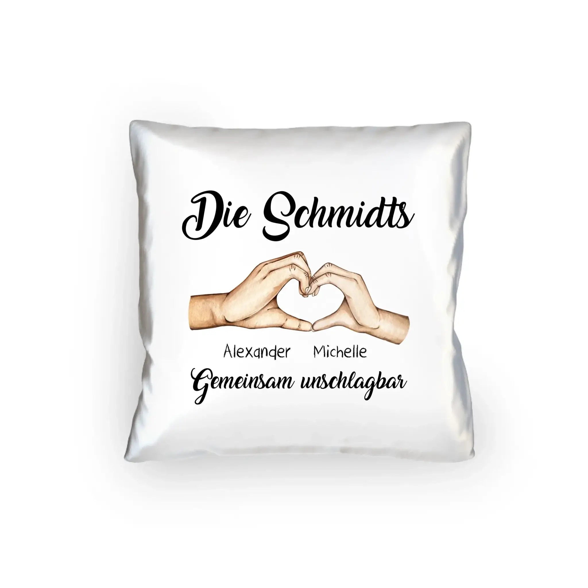 Familienbande 0-7 Kinder • personalisiert • Kissen 40x40 cm - Kissen 40x40 cm / White / 40cm-x-40cm - personalisierte