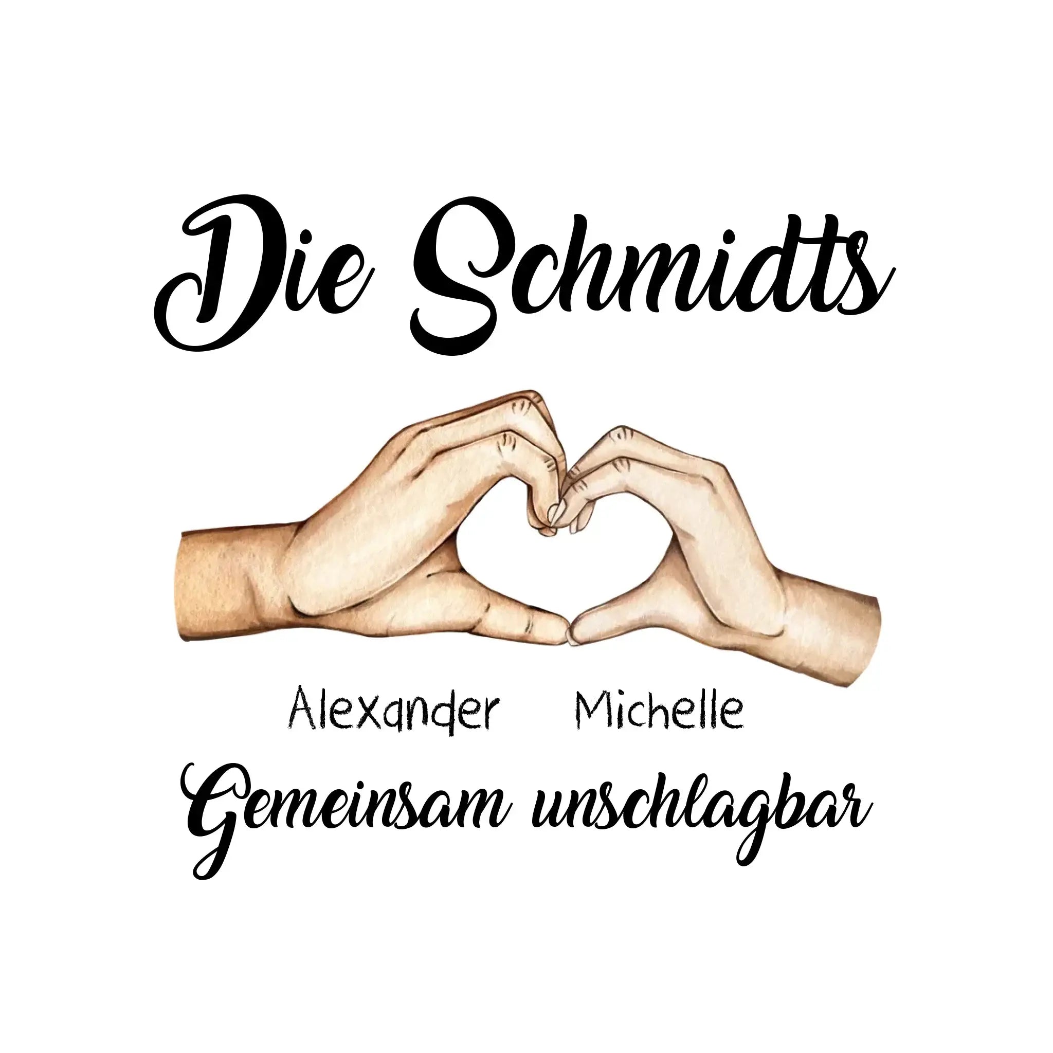 Familienbande 0-7 Kinder • personalisiert • STICKER 20x20cm (Aufkleber) - ausgestanzter Sticker 20x20 cm (Aufkleber)