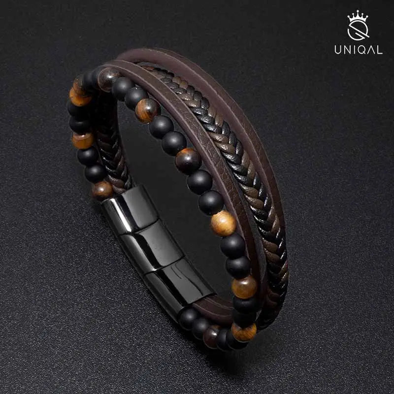 FANCY TIGER EYE - Armband