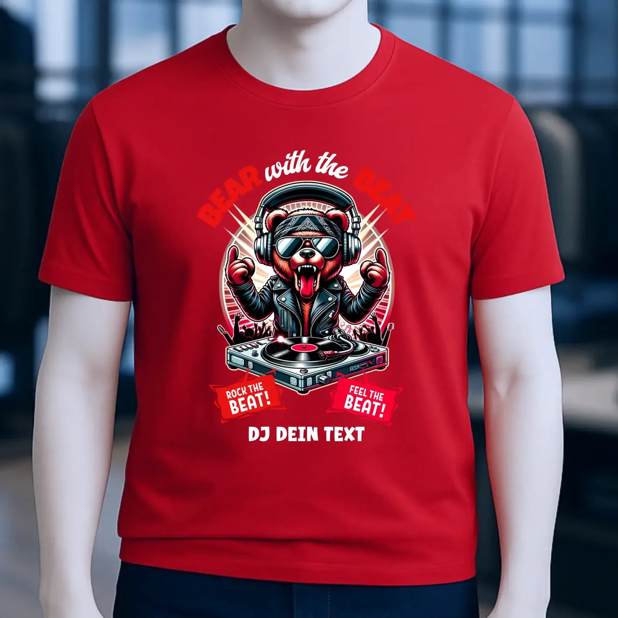 Feel the beat • DJ Dein Text • Musik • Music • Hip Hop • Rnb • Techno • House • Charts • Unisex Premium T-Shirt XS-5XL aus Bio-Baumwolle für Herren & Damen • personalisiert • Motivprodukt