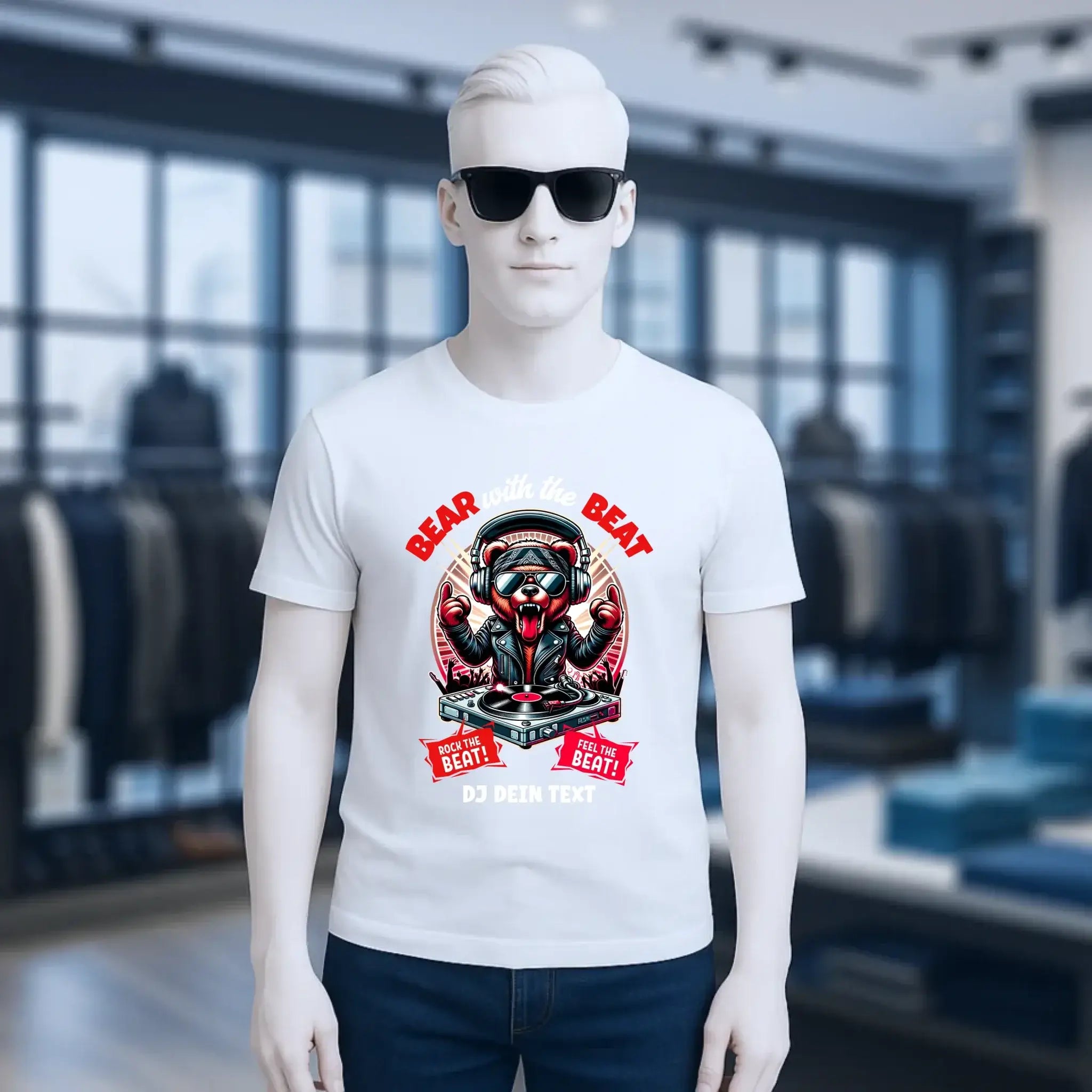 Feel the beat • DJ Dein Text • Musik • Music • Hip Hop • Rnb • Techno • House • Charts • Unisex Premium T-Shirt XS-5XL aus Bio-Baumwolle für Herren & Damen • personalisiert • Motivprodukt