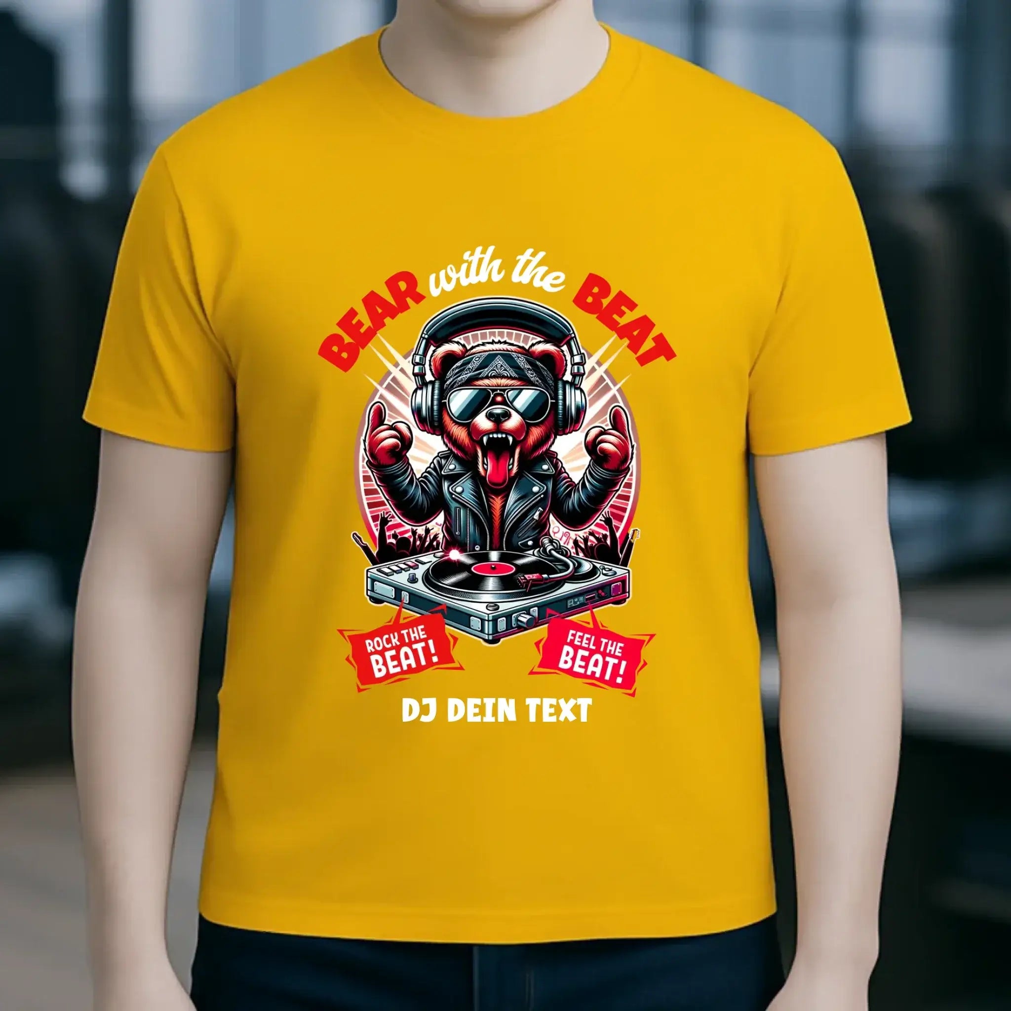 Feel the beat • DJ Dein Text • Musik • Music • Hip Hop • Rnb • Techno • House • Charts • Unisex Premium T-Shirt XS-5XL aus Bio-Baumwolle für Herren & Damen • personalisiert • Motivprodukt