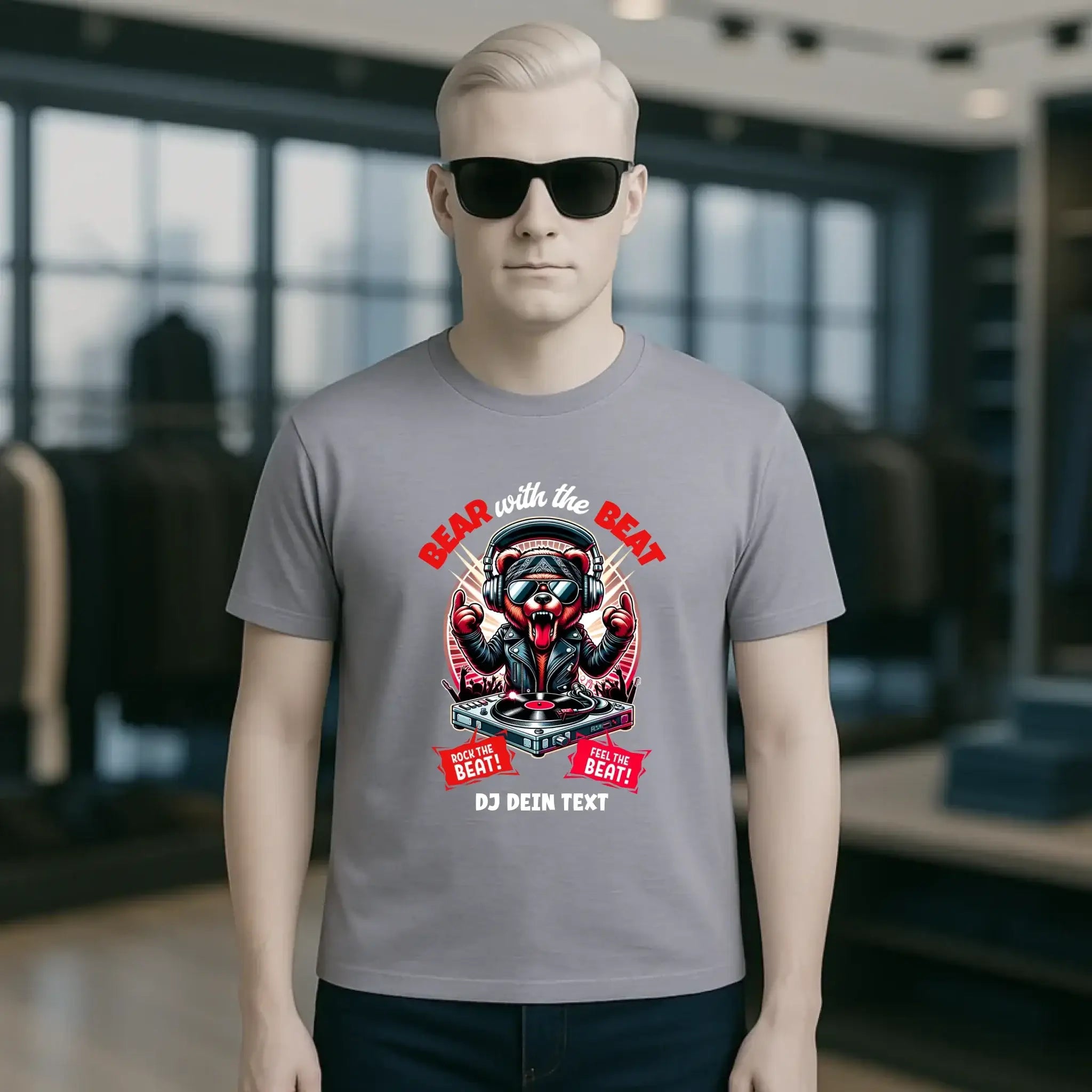 Feel the beat • DJ Dein Text • Musik • Music • Hip Hop • Rnb • Techno • House • Charts • Unisex Premium T-Shirt XS-5XL aus Bio-Baumwolle für Herren & Damen • personalisiert • Motivprodukt