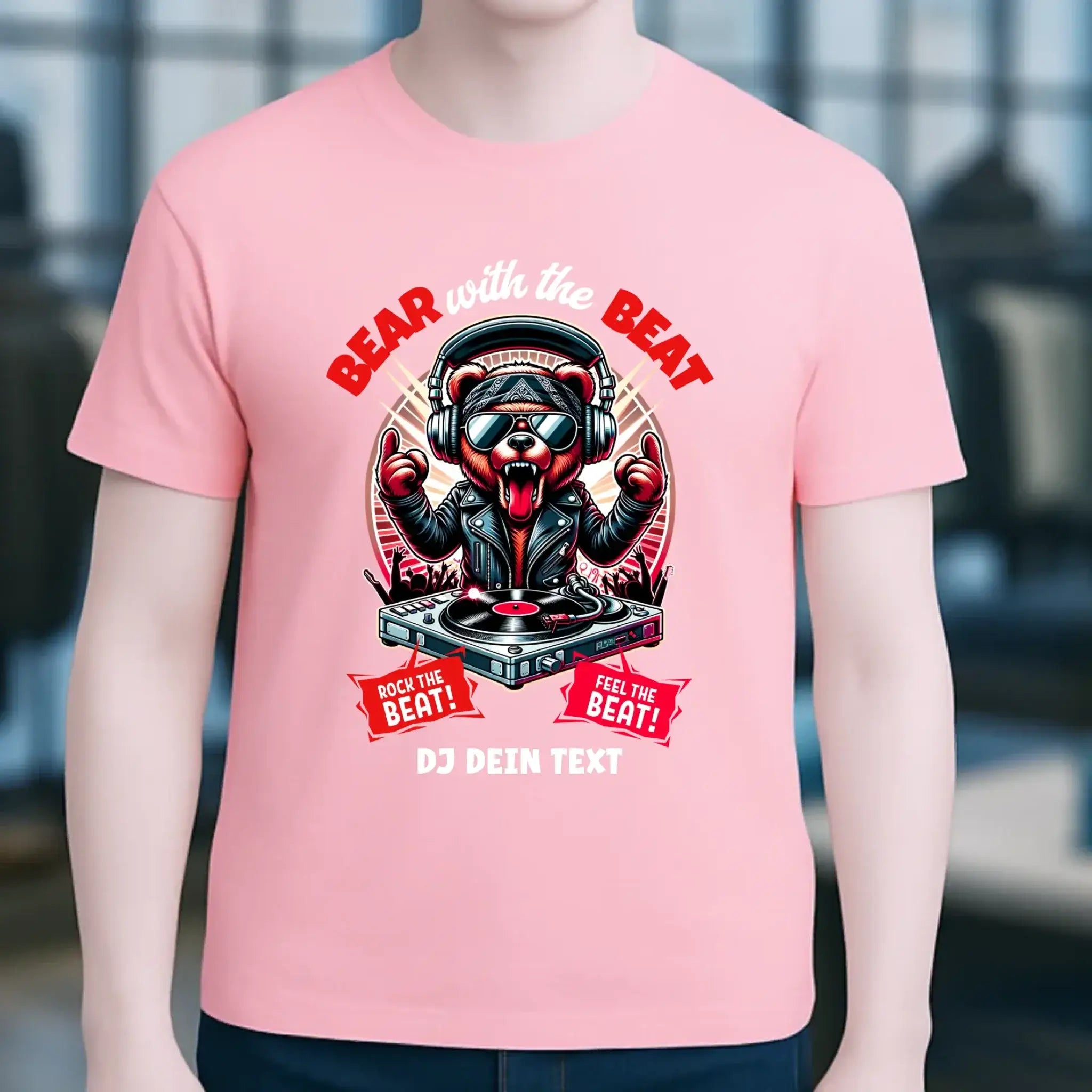 Feel the beat • DJ Dein Text • Musik • Music • Hip Hop • Rnb • Techno • House • Charts • Unisex Premium T-Shirt XS-5XL aus Bio-Baumwolle für Herren & Damen • personalisiert • Motivprodukt