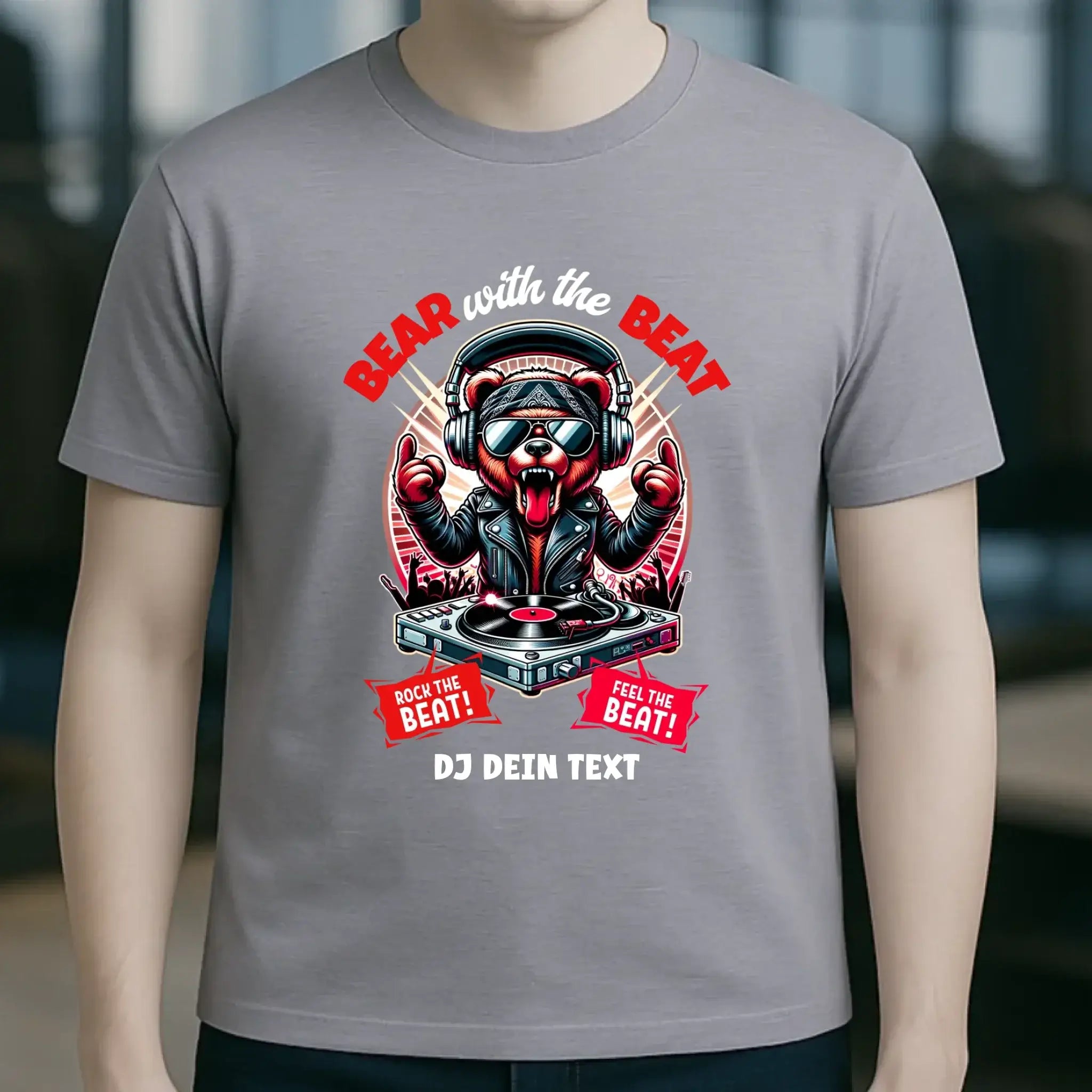 Feel the beat • DJ Dein Text • Musik • Music • Hip Hop • Rnb • Techno • House • Charts • Unisex Premium T-Shirt XS-5XL aus Bio-Baumwolle für Herren & Damen • personalisiert • Motivprodukt