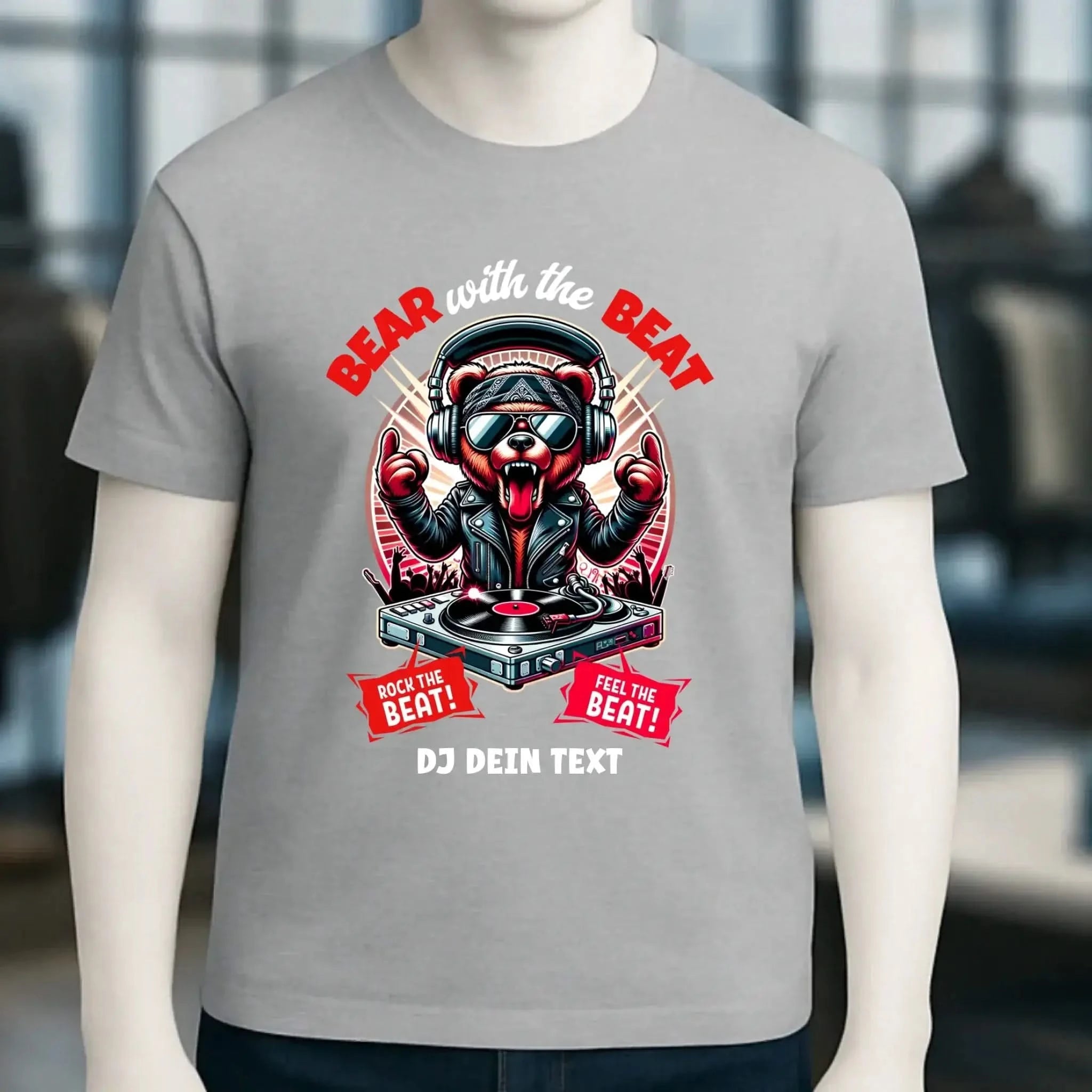 Feel the beat • DJ Dein Text • Musik • Music • Hip Hop • Rnb • Techno • House • Charts • Unisex Premium T-Shirt XS-5XL aus Bio-Baumwolle für Herren & Damen • personalisiert • Motivprodukt