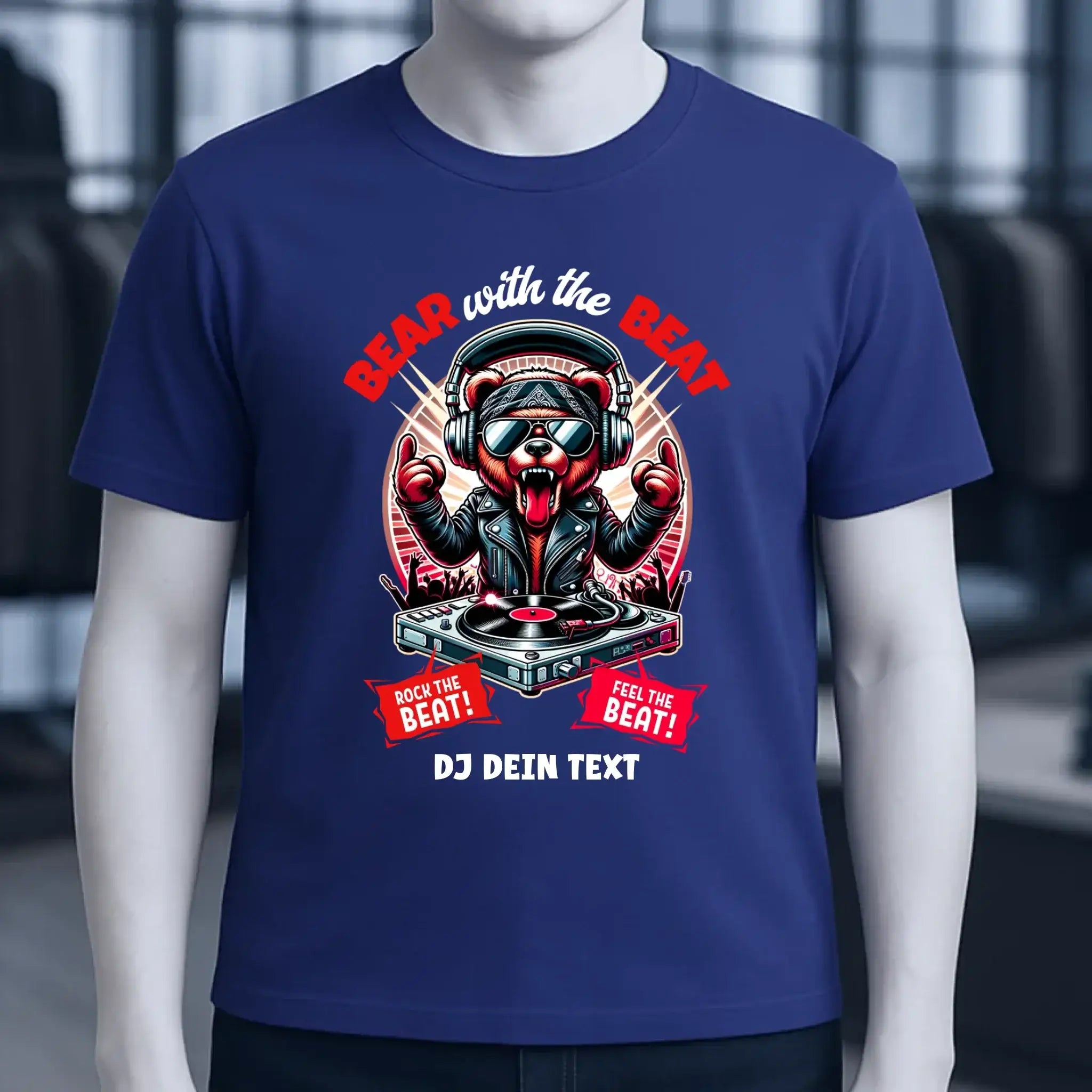 Feel the beat • DJ Dein Text • Musik • Music • Hip Hop • Rnb • Techno • House • Charts • Unisex Premium T-Shirt XS-5XL aus Bio-Baumwolle für Herren & Damen • personalisiert • Motivprodukt