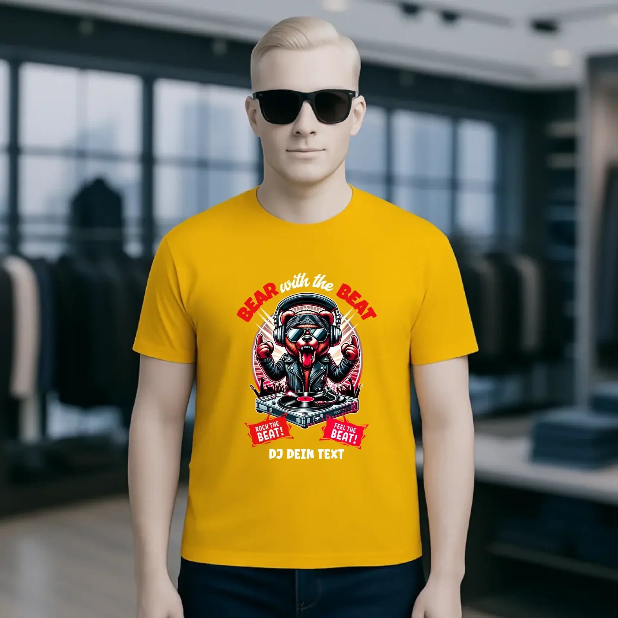 Feel the beat • DJ Dein Text • Musik • Music • Hip Hop • Rnb • Techno • House • Charts • Unisex Premium T-Shirt XS-5XL aus Bio-Baumwolle für Herren & Damen • personalisiert • Motivprodukt