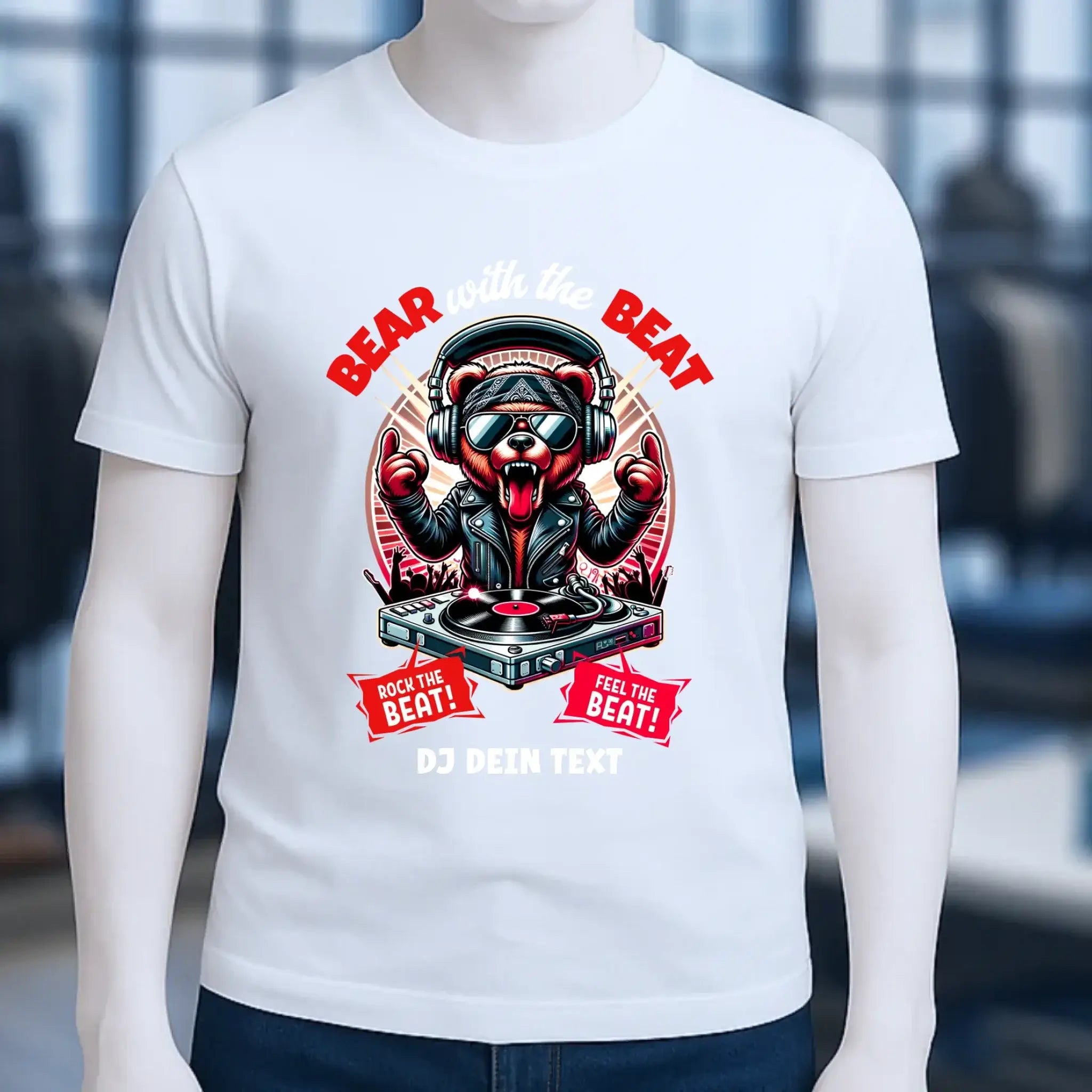Feel the beat • DJ Dein Text • Musik • Music • Hip Hop • Rnb • Techno • House • Charts • Unisex Premium T-Shirt XS-5XL aus Bio-Baumwolle für Herren & Damen • personalisiert • Motivprodukt