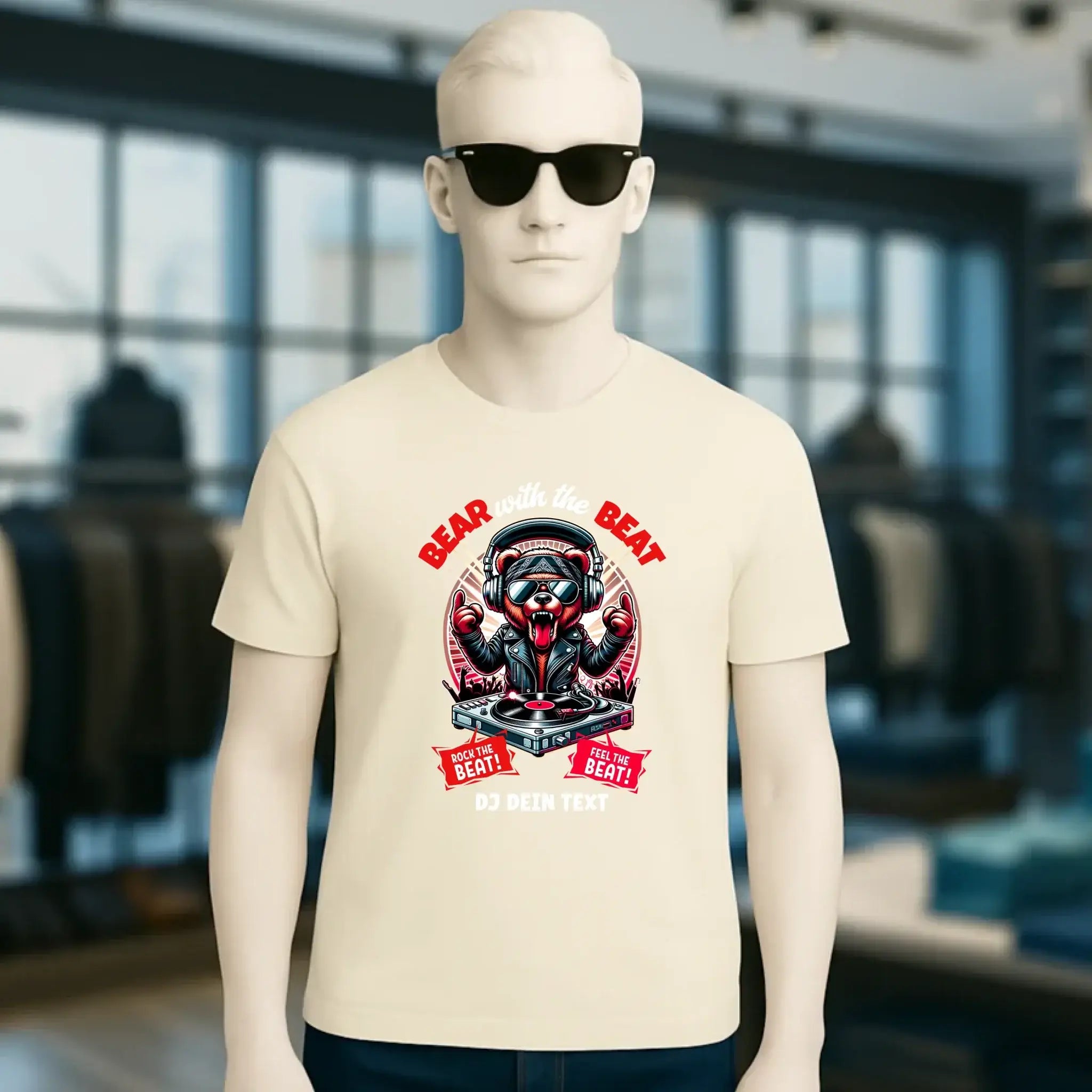 Feel the beat • DJ Dein Text • Musik • Music • Hip Hop • Rnb • Techno • House • Charts • Unisex Premium T-Shirt XS-5XL aus Bio-Baumwolle für Herren & Damen • personalisiert • Motivprodukt