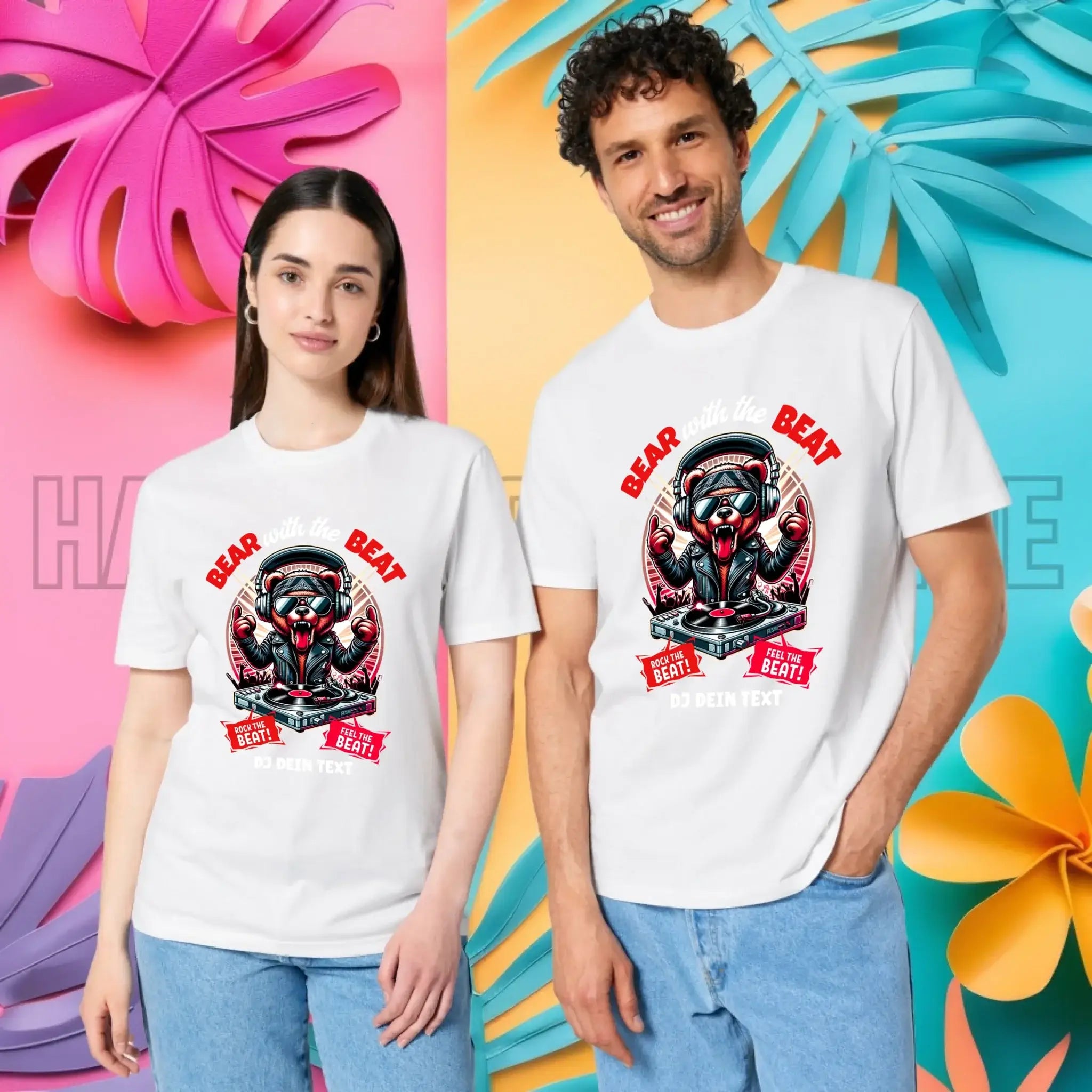 Feel the beat • DJ Dein Text • Musik • Music • Hip Hop • Rnb • Techno • House • Charts • Unisex Premium T-Shirt XS-5XL aus Bio-Baumwolle für Herren & Damen • personalisiert • Motivprodukt