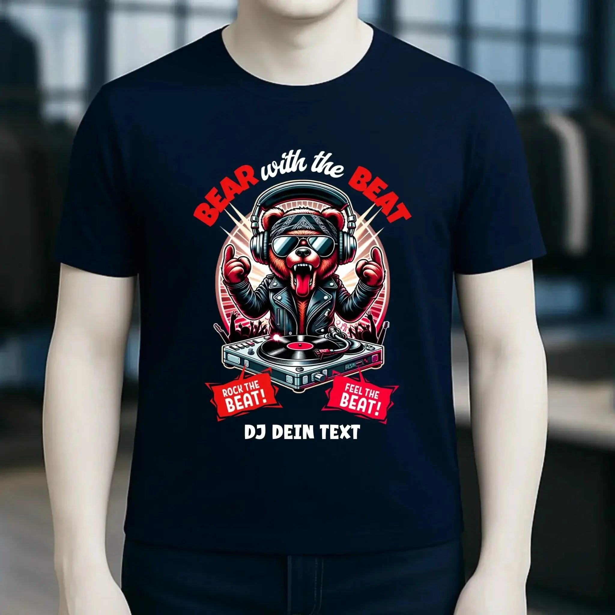 Feel the beat • DJ Dein Text • Musik • Music • Hip Hop • Rnb • Techno • House • Charts • Unisex Premium T-Shirt XS-5XL aus Bio-Baumwolle für Herren & Damen • personalisiert • Motivprodukt