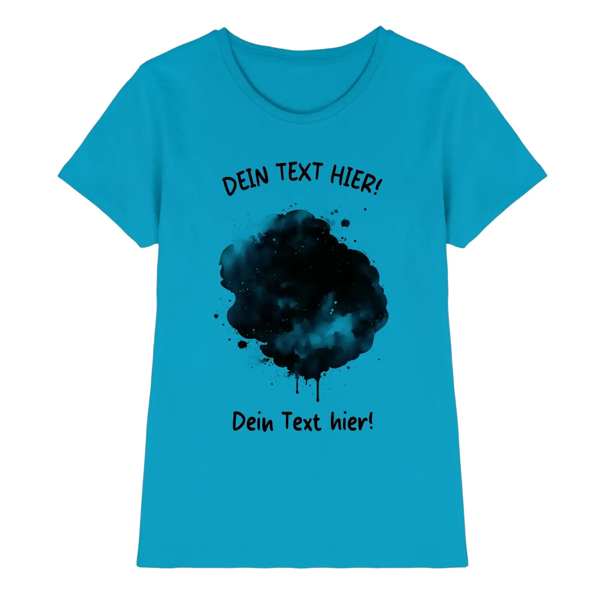 Farbklecks-Effekt • mehrere Artikel • ’Statement-Collection’ • Wunschtext • Mein Fotomotiv - Premium Damen T-Shirt Bio