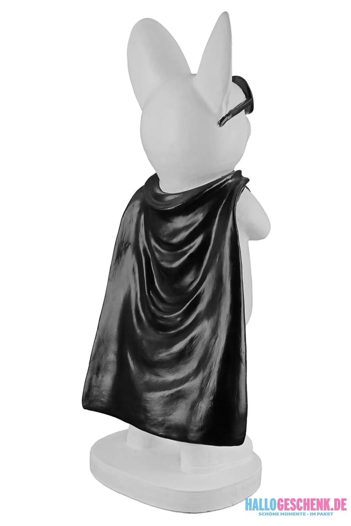 Figur: Bulldogge „Hero Dog“ • Kunstharz • Weiß / Schwarz • 32,5x12,5x10 cm • Gilde - Figur