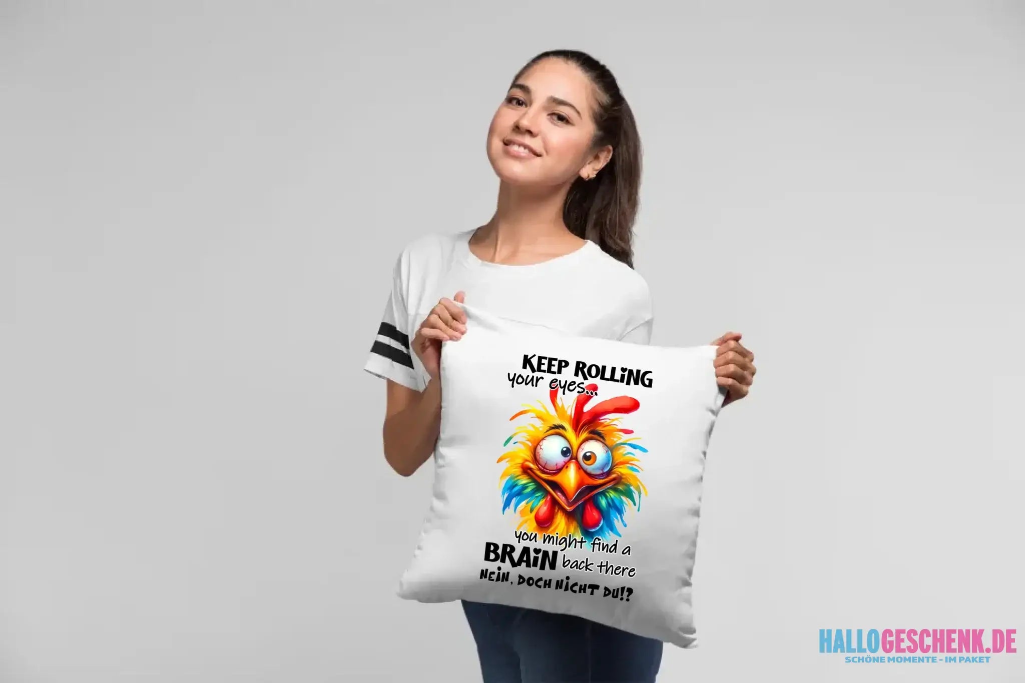 Find a brain!? • Kissen 40x40 cm • Exklusivdesign • personalisiert