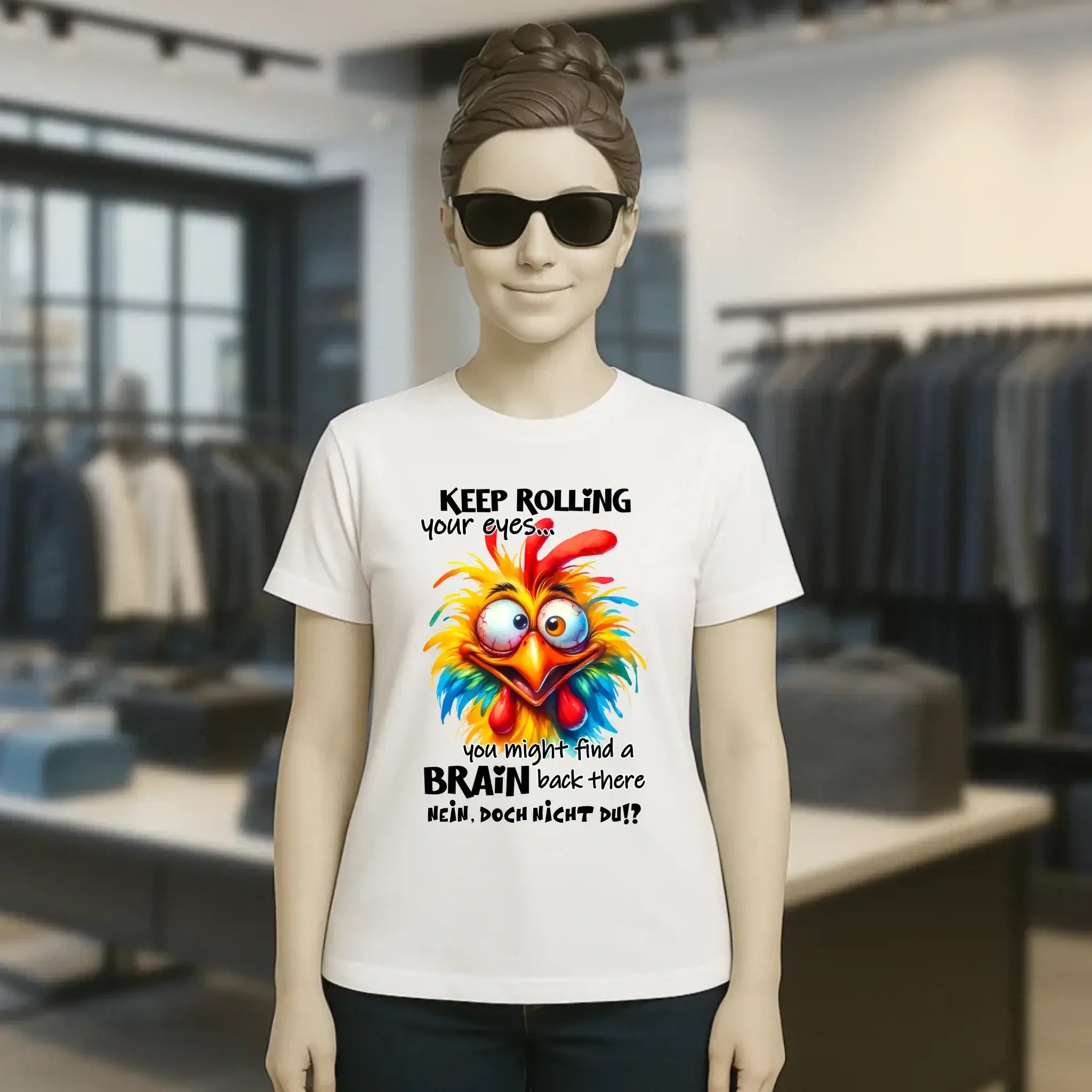 Find a brain!? • Ladies Premium T-Shirt XS-2XL aus Bio-Baumwolle für Damen • Exklusivdesign • personalisiert