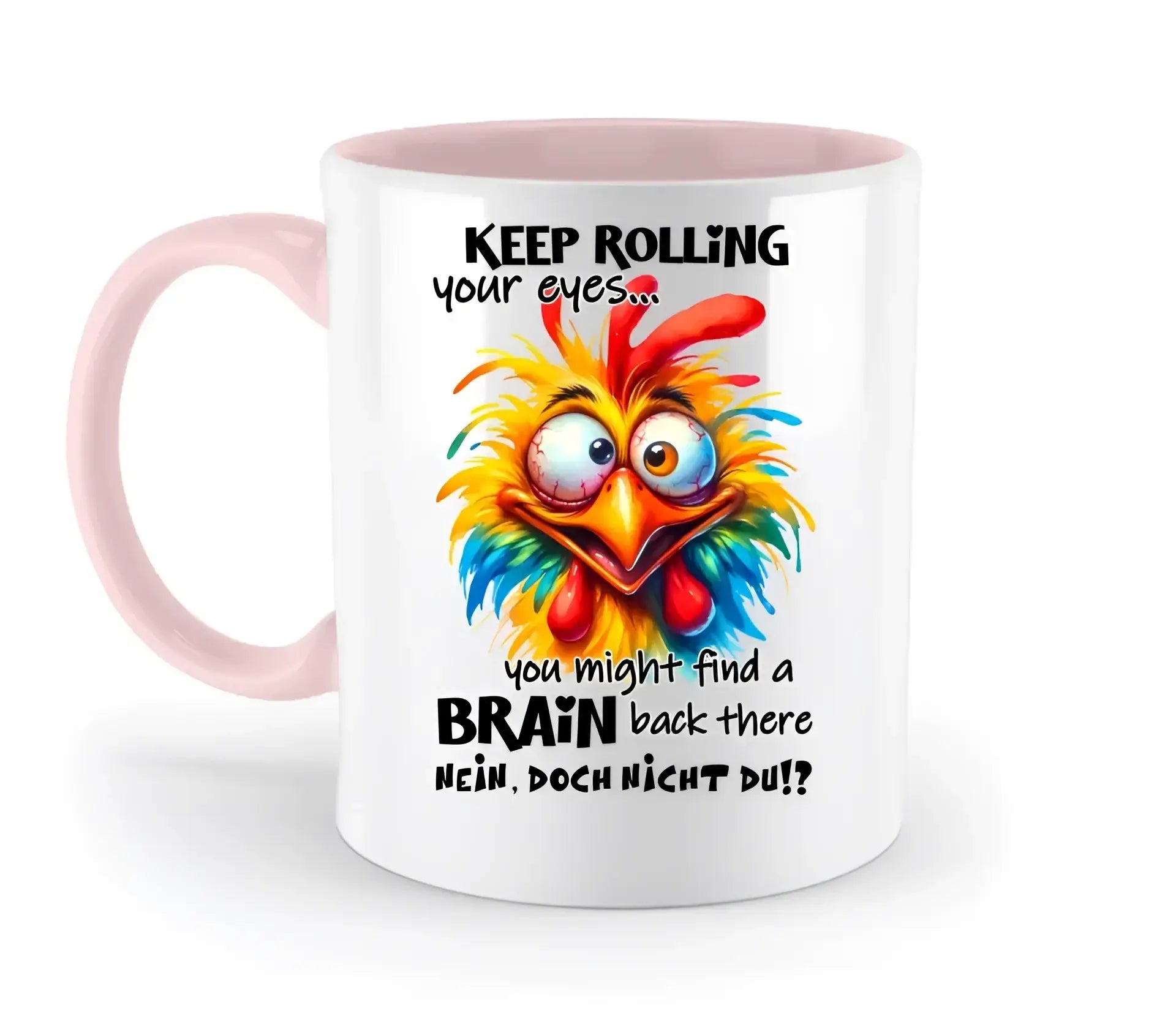 Find a brain!? • zweifarbige Tasse • Exklusivdesign • personalisiert