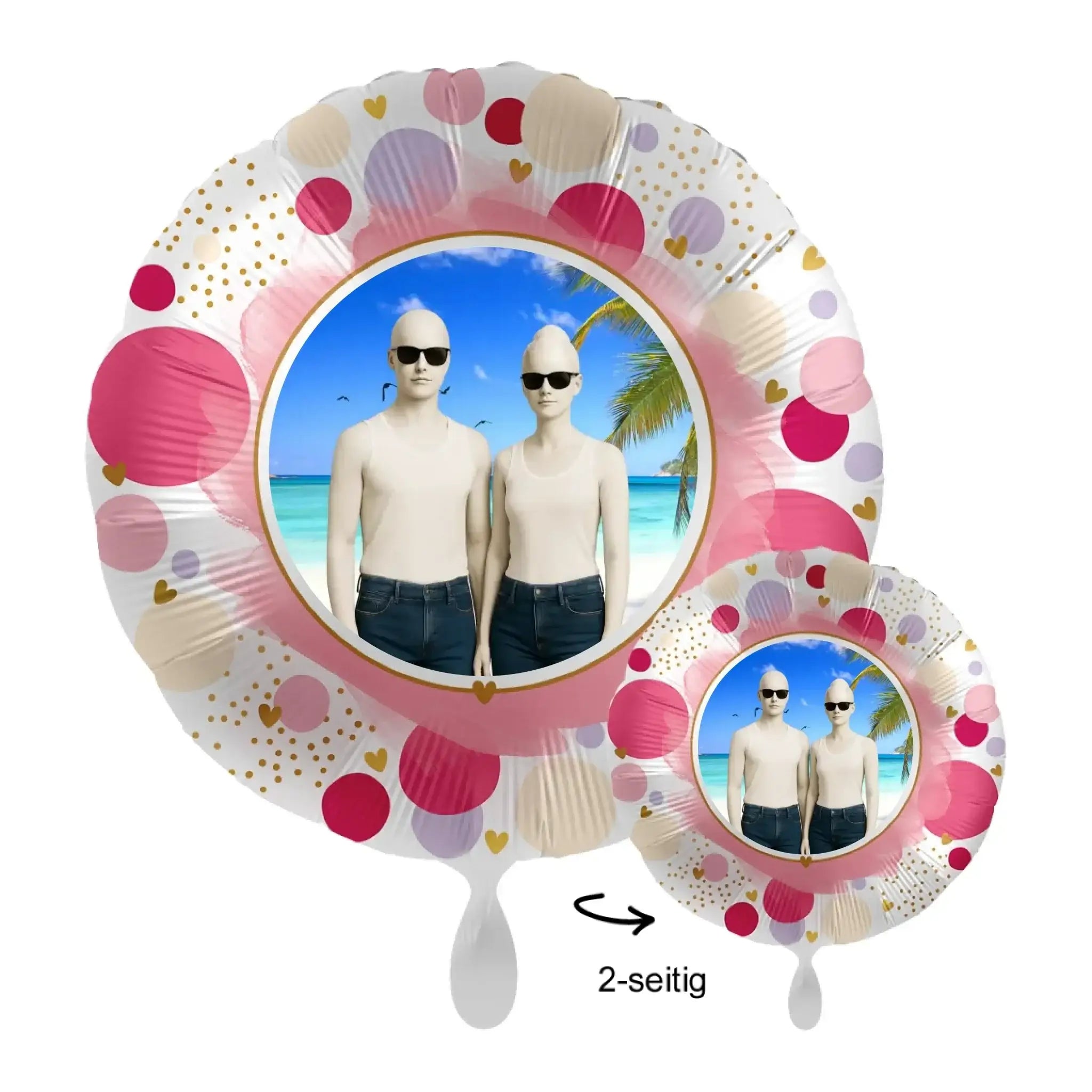 Foto-Luftballon (diverse Stile): Dein Foto - Bild • 43cm Luftballon - Luftballons • personalisiert / Rund Sweet
