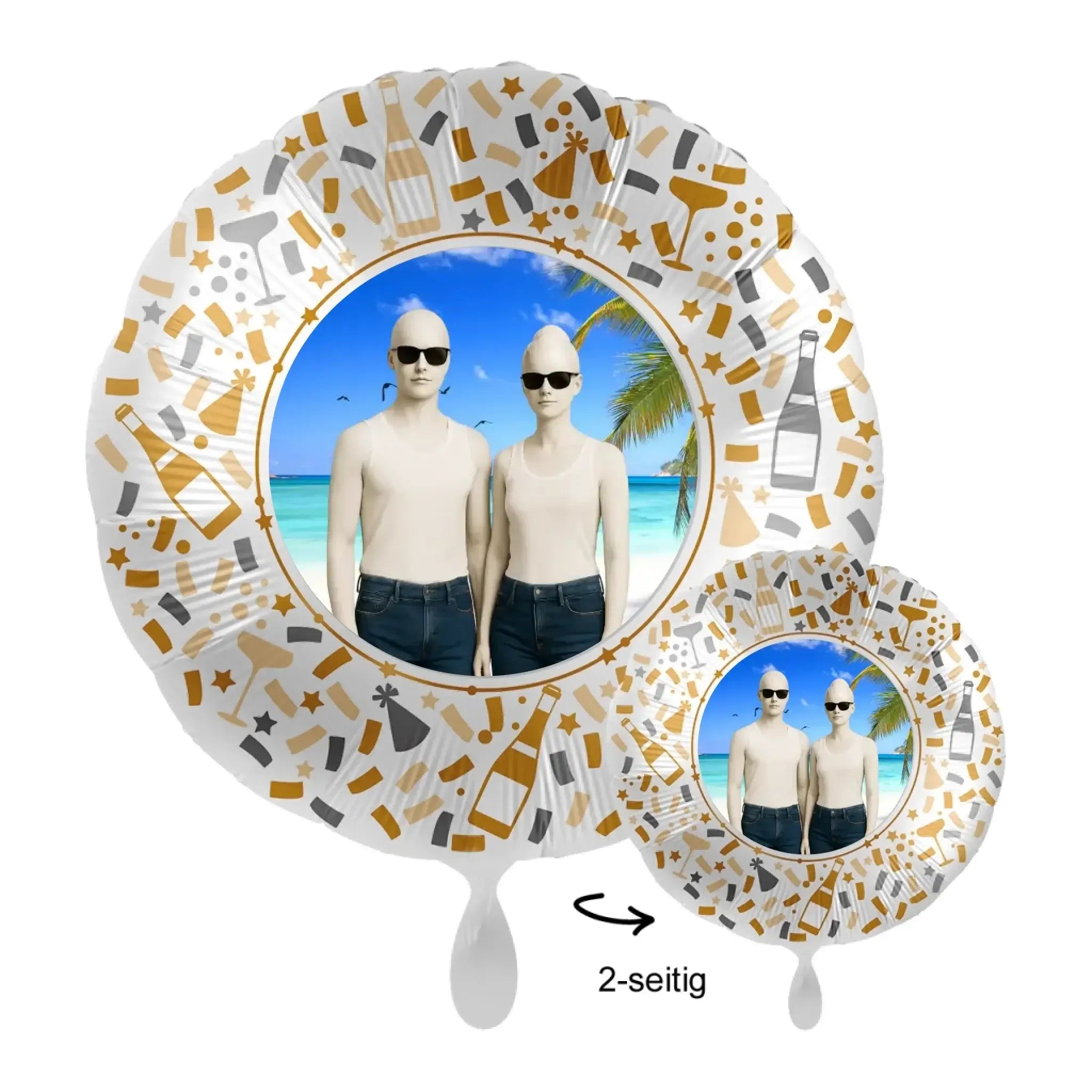 Foto-Luftballon (diverse Stile): Dein Foto - Bild • 43cm Luftballon - Luftballons • personalisiert / Rund Party