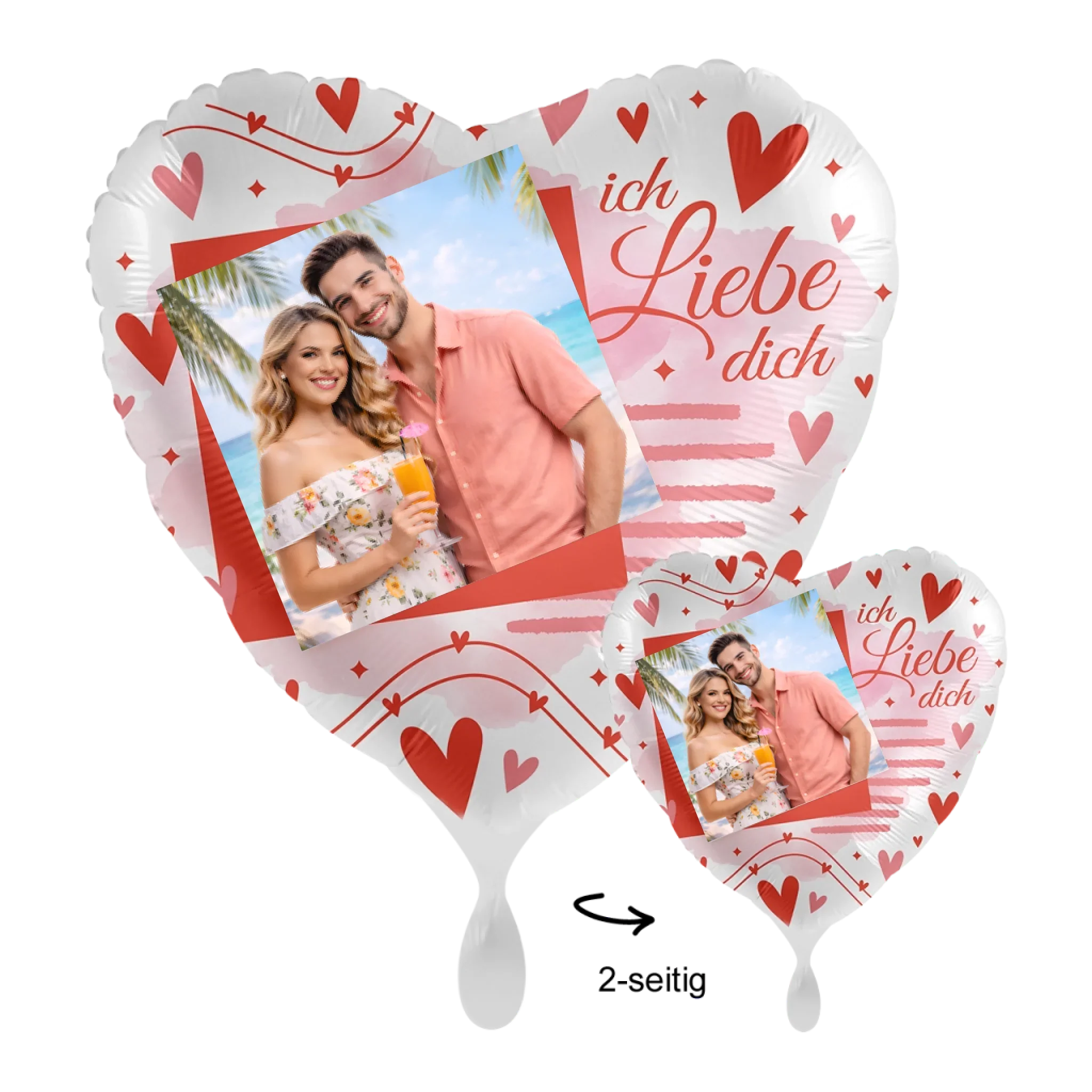 Foto-Luftballon ’Love’ - Dein Foto - Bild • 43cm Luftballon • personalisierbar - Love • personalisiert / Foto-Ballon