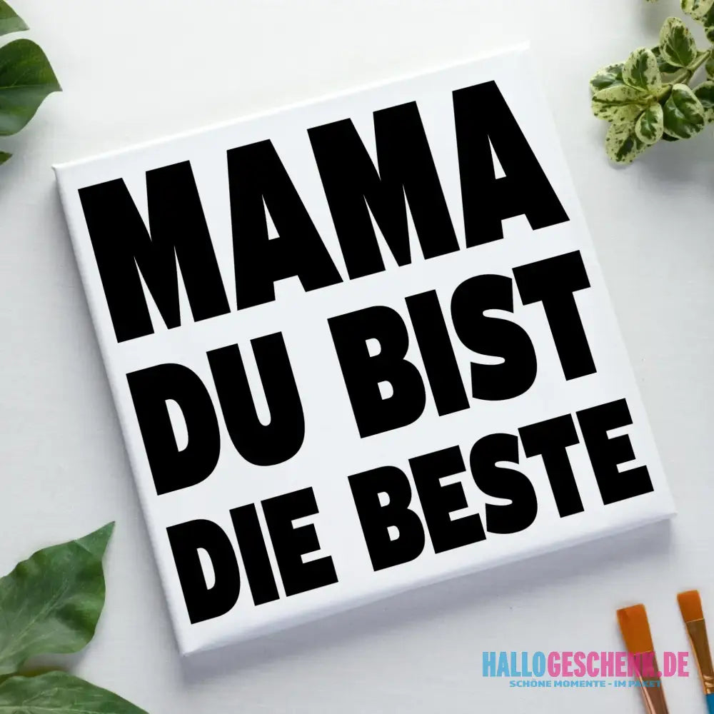 Fotowort: Mama • Fotogeschenk • personalisiert • Leinwand 50x50 cm - personalisierte Leinwand