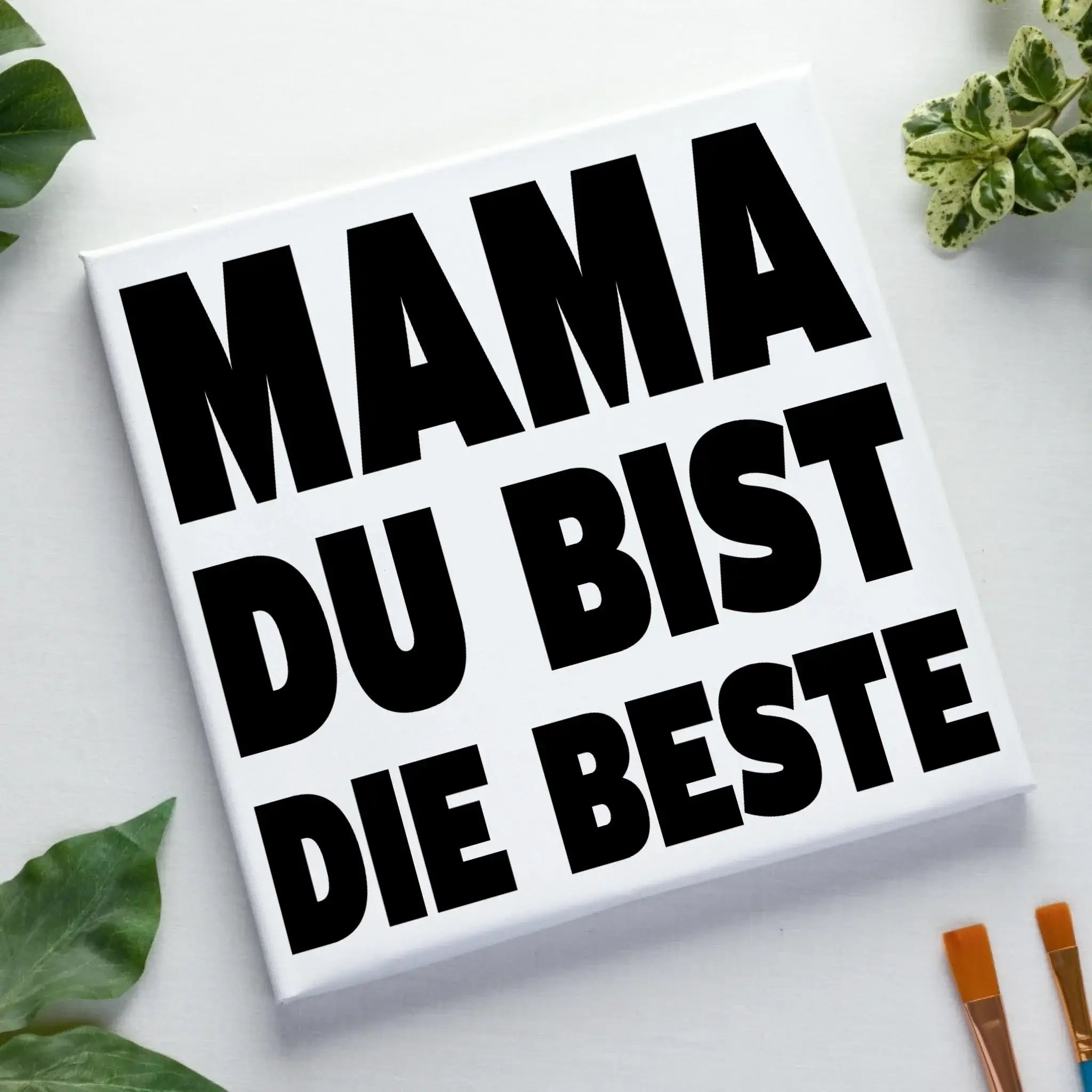 Fotowort: Mama • Fotogeschenk • personalisiert • Leinwand 50x50 cm - personalisierte Leinwand