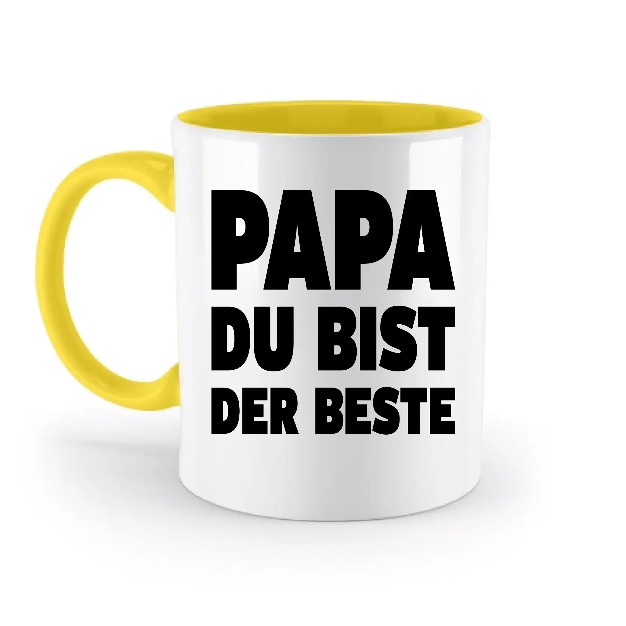 Fotowort: Papa • Fotogeschenk • personalisiert • zweifarbige Tasse (spülmaschinenfest) - zweifarbige Tasse