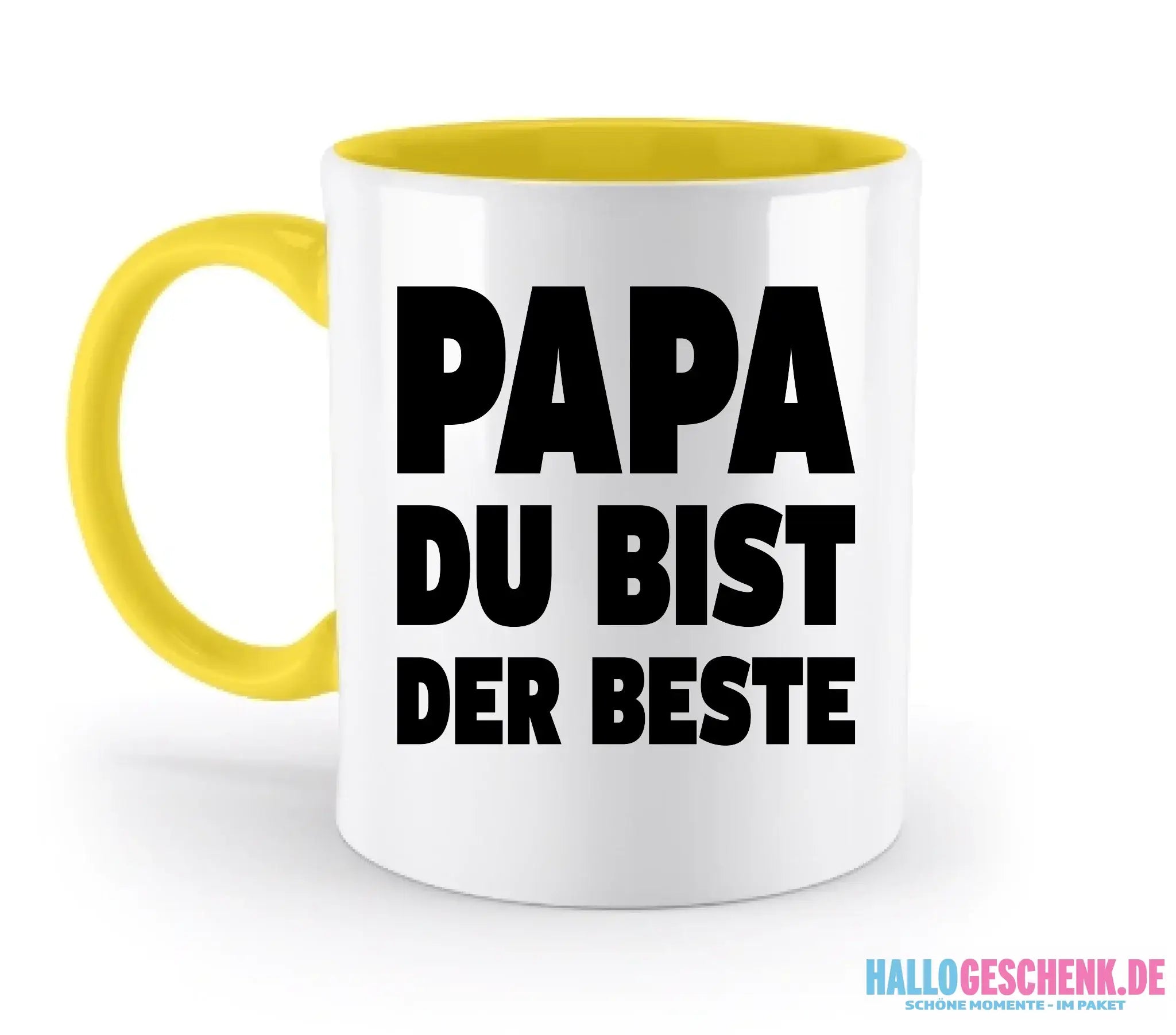 Fotowort: Papa • Fotogeschenk • personalisiert • zweifarbige Tasse (spülmaschinenfest) - zweifarbige Tasse