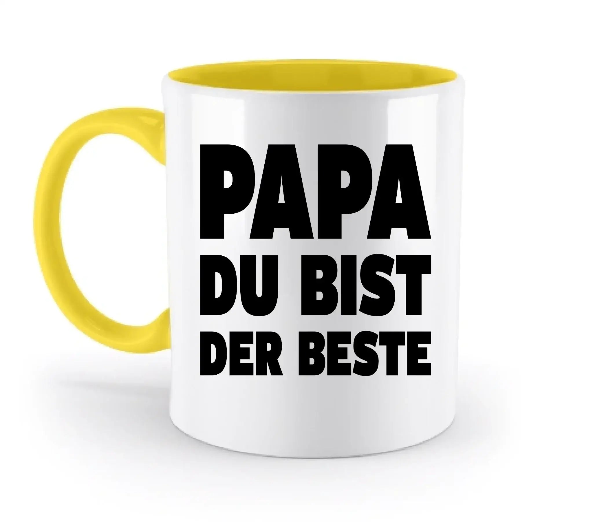 Fotowort: Papa • Fotogeschenk • personalisiert • zweifarbige Tasse (spülmaschinenfest) - zweifarbige Tasse