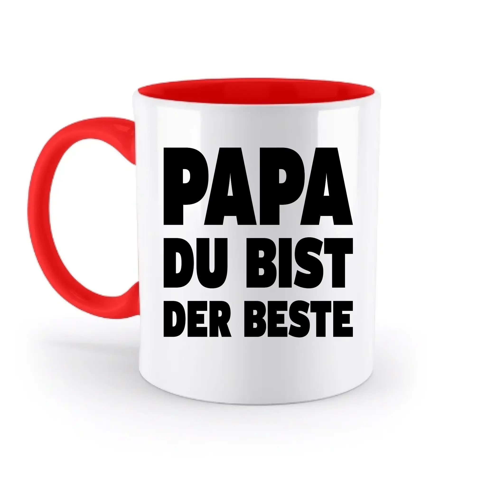 Fotowort: Papa • Fotogeschenk • personalisiert • zweifarbige Tasse (spülmaschinenfest) - zweifarbige Tasse