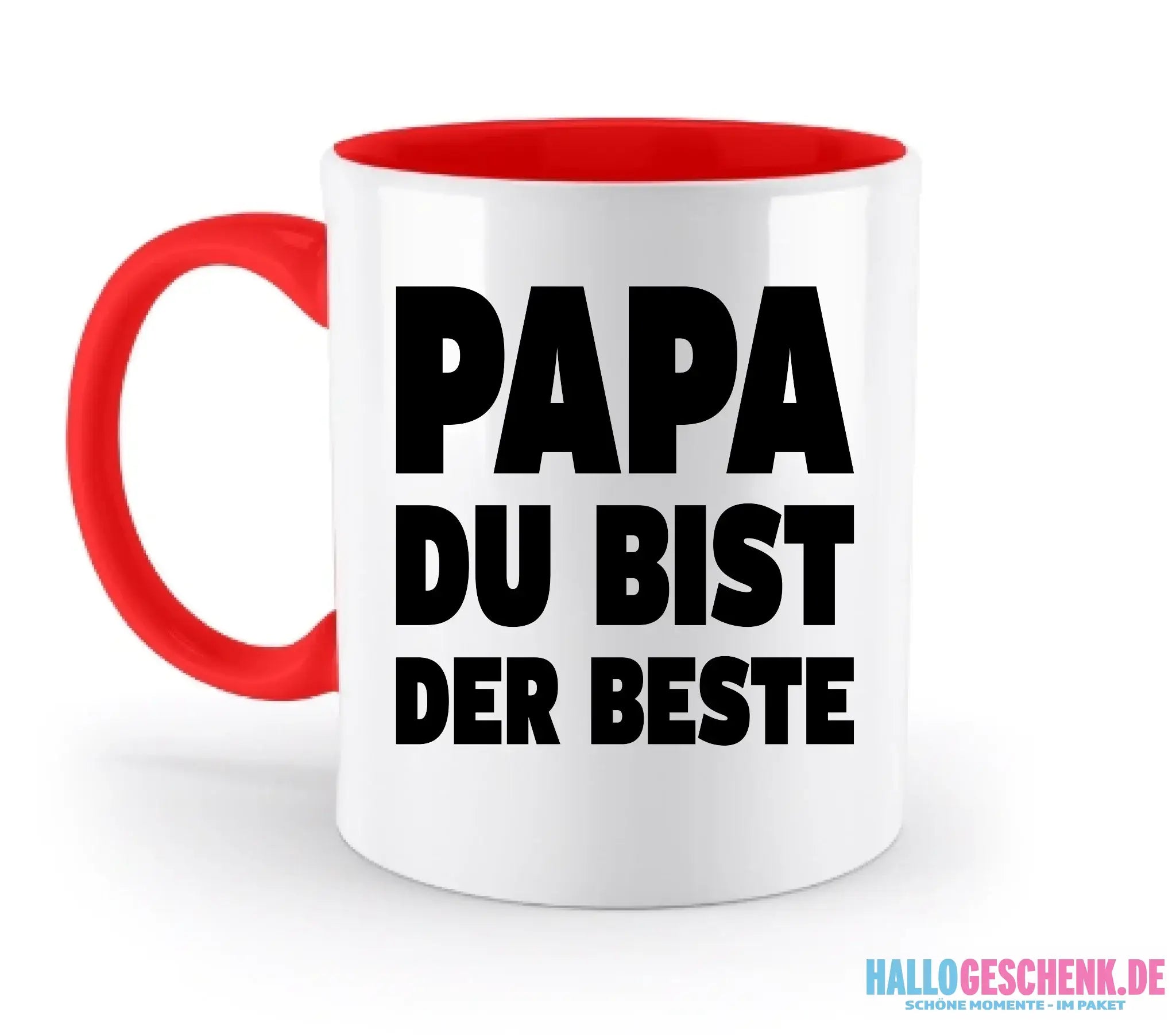 Fotowort: Papa • Fotogeschenk • personalisiert • zweifarbige Tasse (spülmaschinenfest) - zweifarbige Tasse