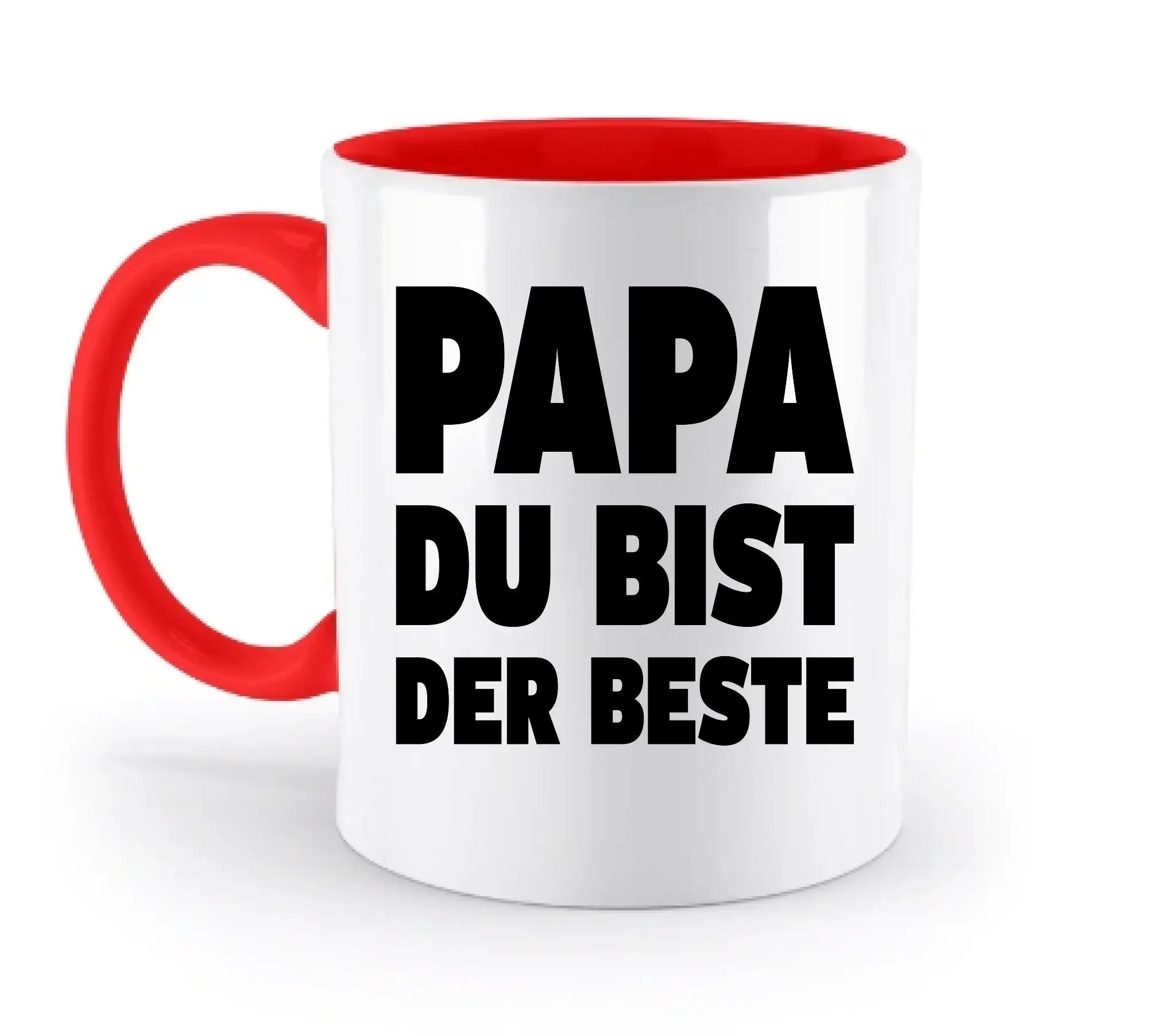 Fotowort: Papa • Fotogeschenk • personalisiert • zweifarbige Tasse (spülmaschinenfest) - zweifarbige Tasse
