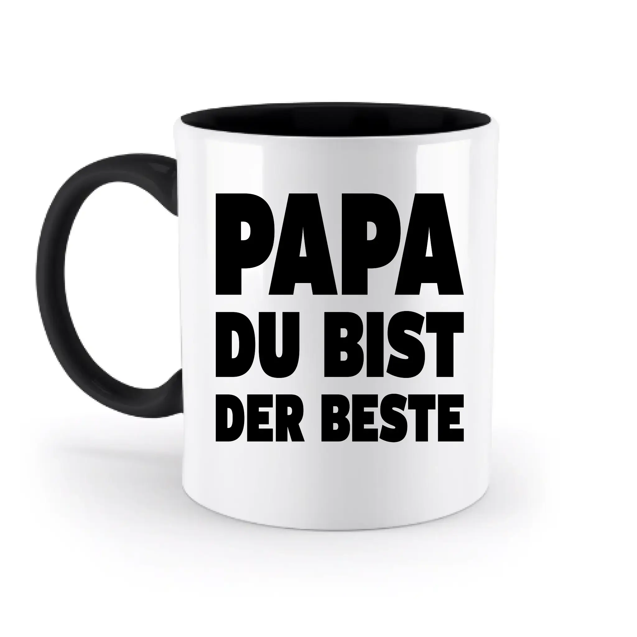 Fotowort: Papa • Fotogeschenk • personalisiert • zweifarbige Tasse (spülmaschinenfest) - zweifarbige Tasse