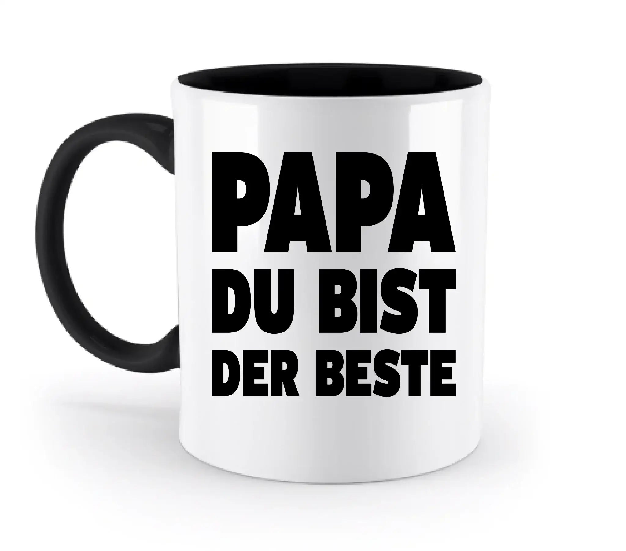 Fotowort: Papa • Fotogeschenk • personalisiert • zweifarbige Tasse (spülmaschinenfest) - zweifarbige Tasse