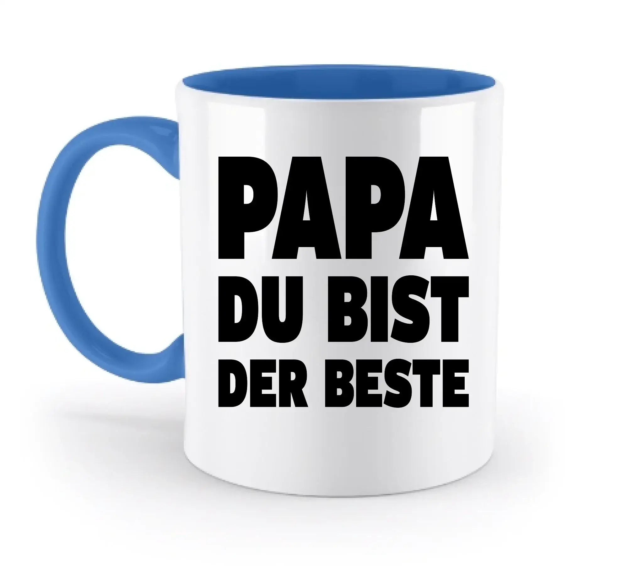 Fotowort: Papa • Fotogeschenk • personalisiert • zweifarbige Tasse (spülmaschinenfest) - zweifarbige Tasse