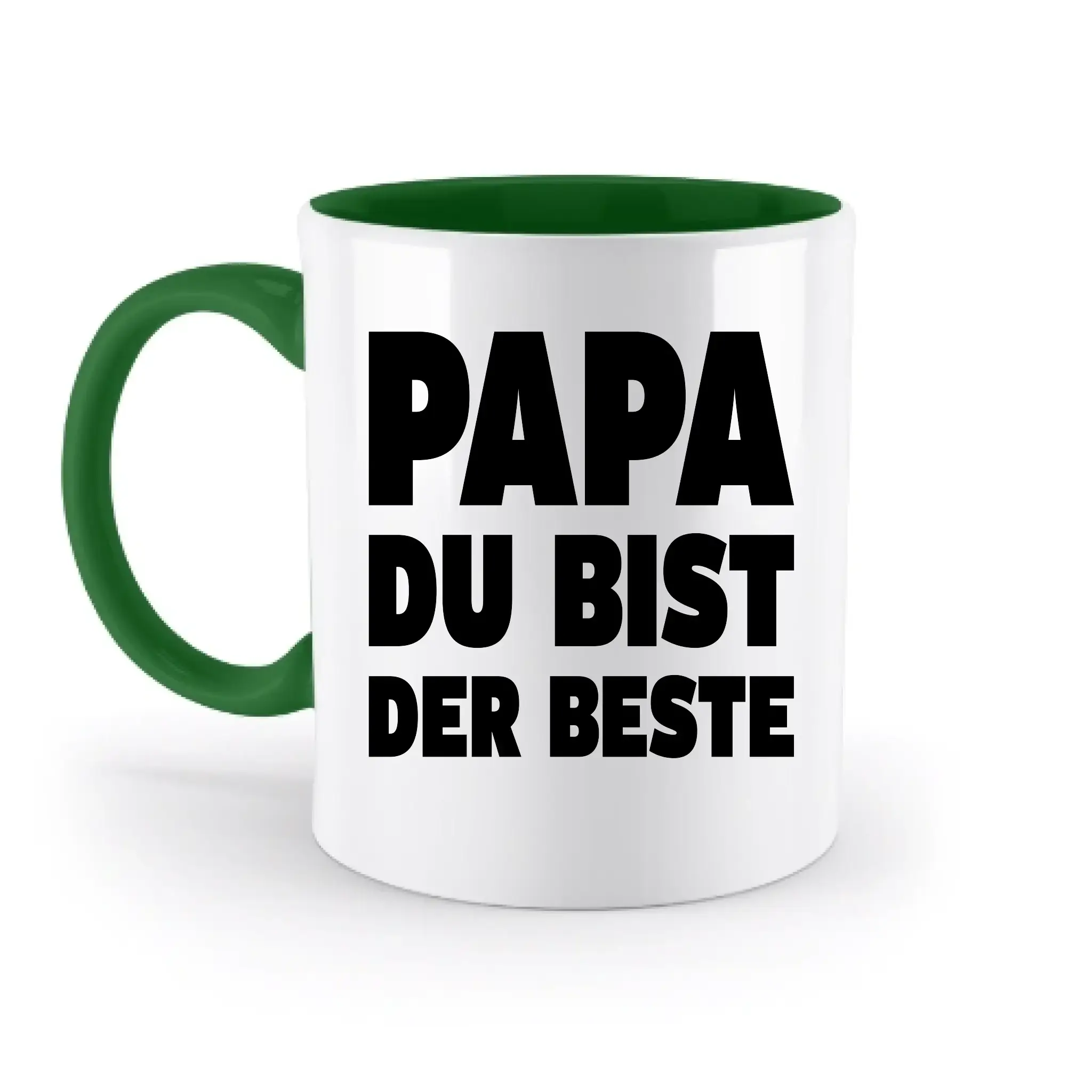 Fotowort: Papa • Fotogeschenk • personalisiert • zweifarbige Tasse (spülmaschinenfest) - zweifarbige Tasse
