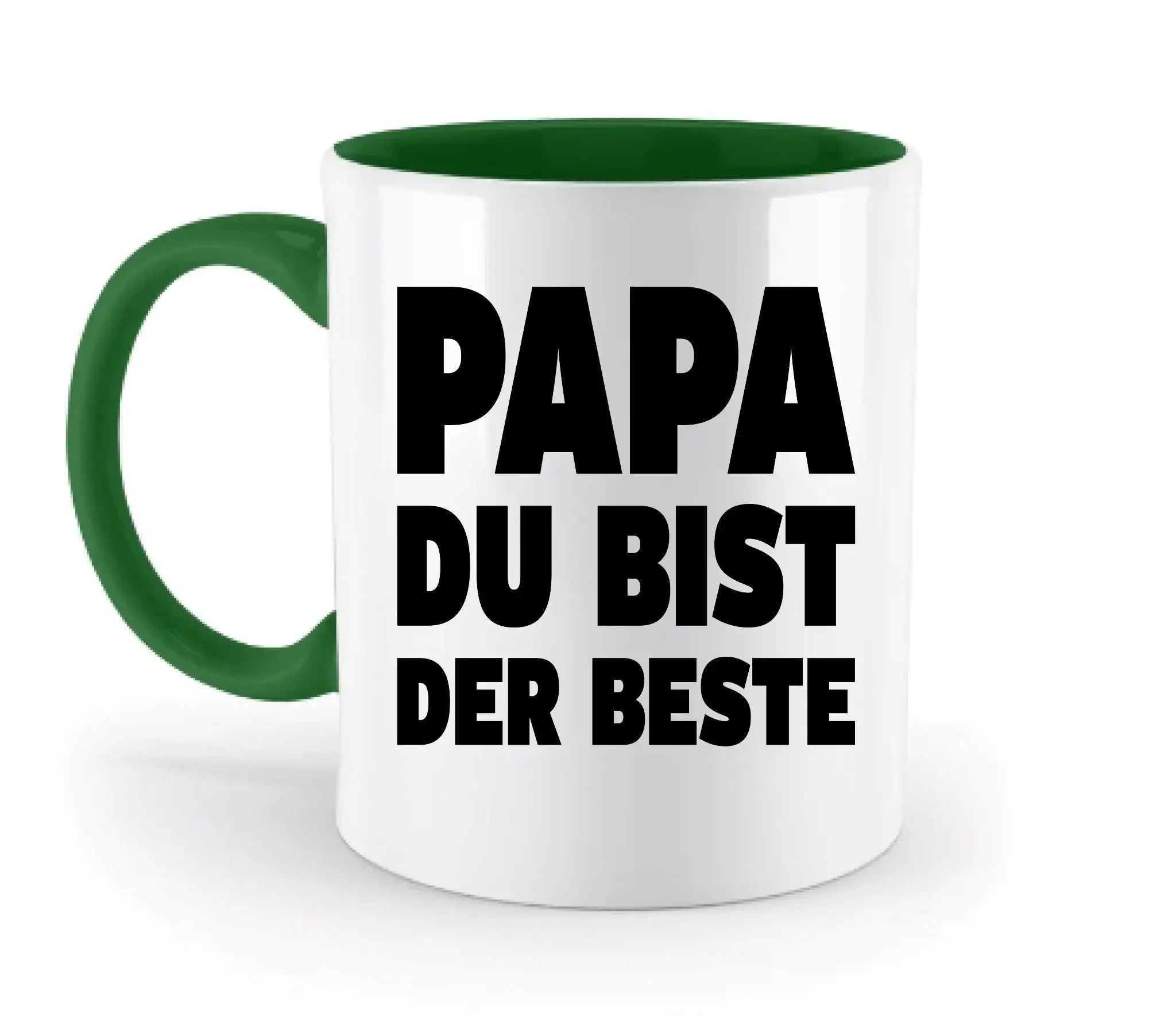 Fotowort: Papa • Fotogeschenk • personalisiert • zweifarbige Tasse (spülmaschinenfest) - zweifarbige Tasse