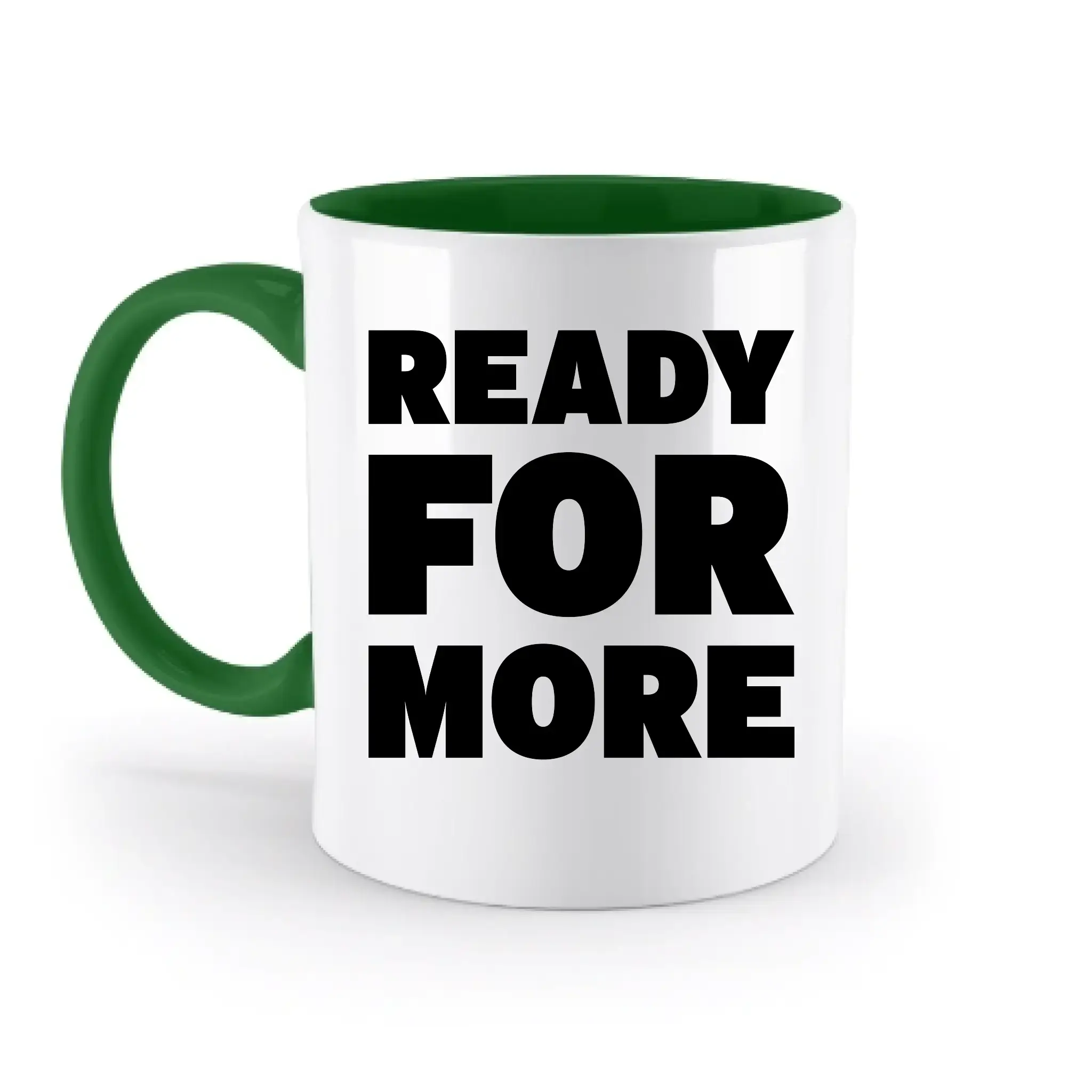 Fotowort: Ready for more • Fotogeschenk • personalisiert • zweifarbige Tasse (spülmaschinenfest) - zweifarbige Tasse