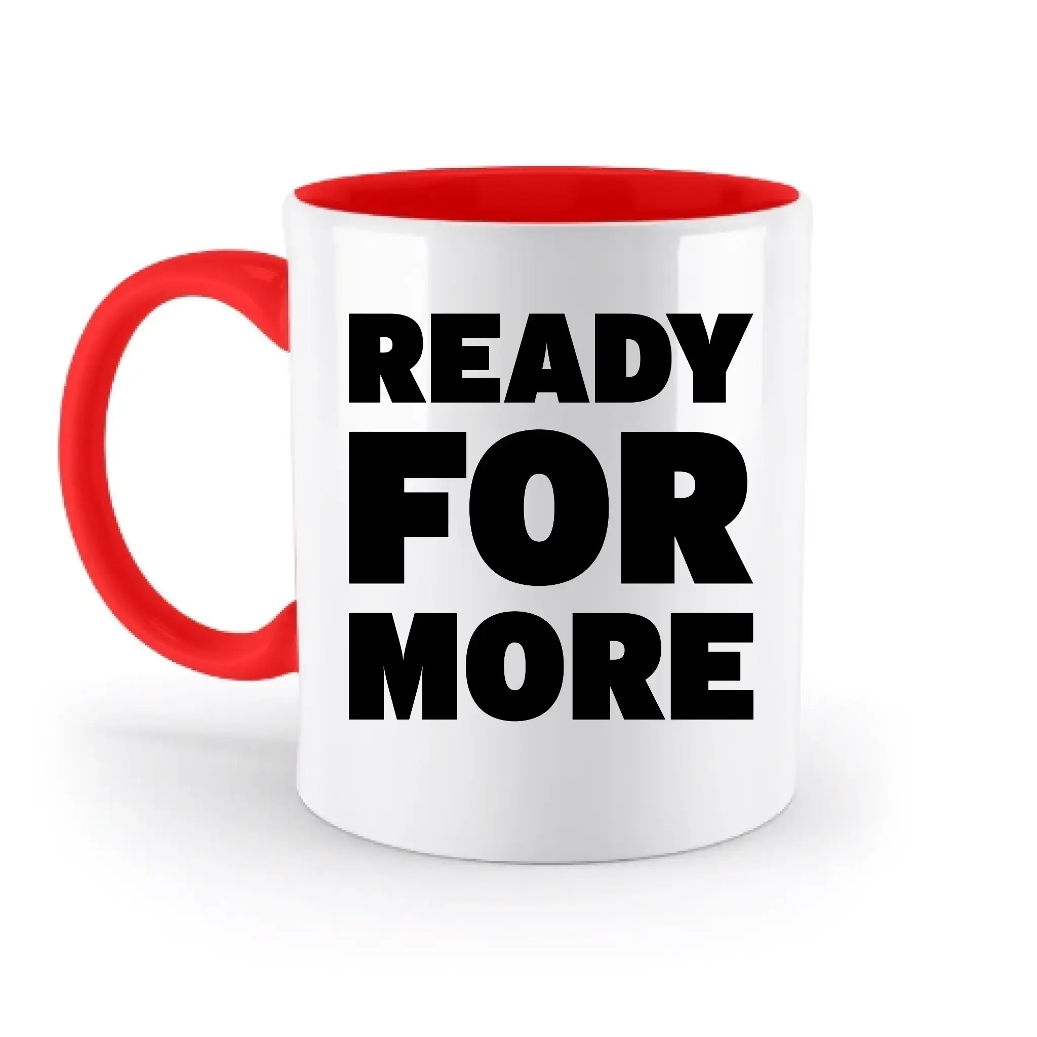 Fotowort: Ready for more • Fotogeschenk • personalisiert • zweifarbige Tasse (spülmaschinenfest) - zweifarbige Tasse