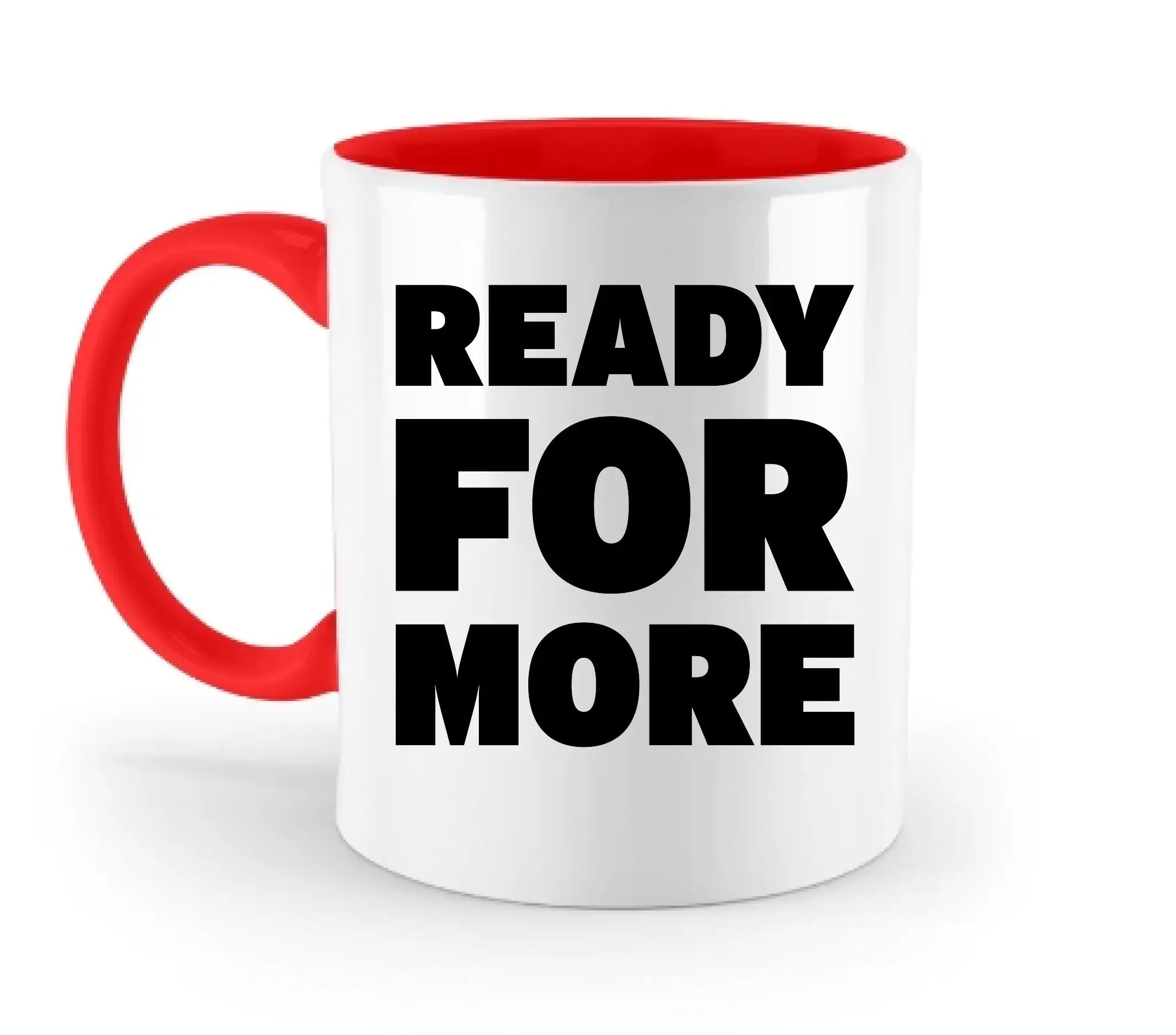 Fotowort: Ready for more • Fotogeschenk • personalisiert • zweifarbige Tasse (spülmaschinenfest) - zweifarbige Tasse