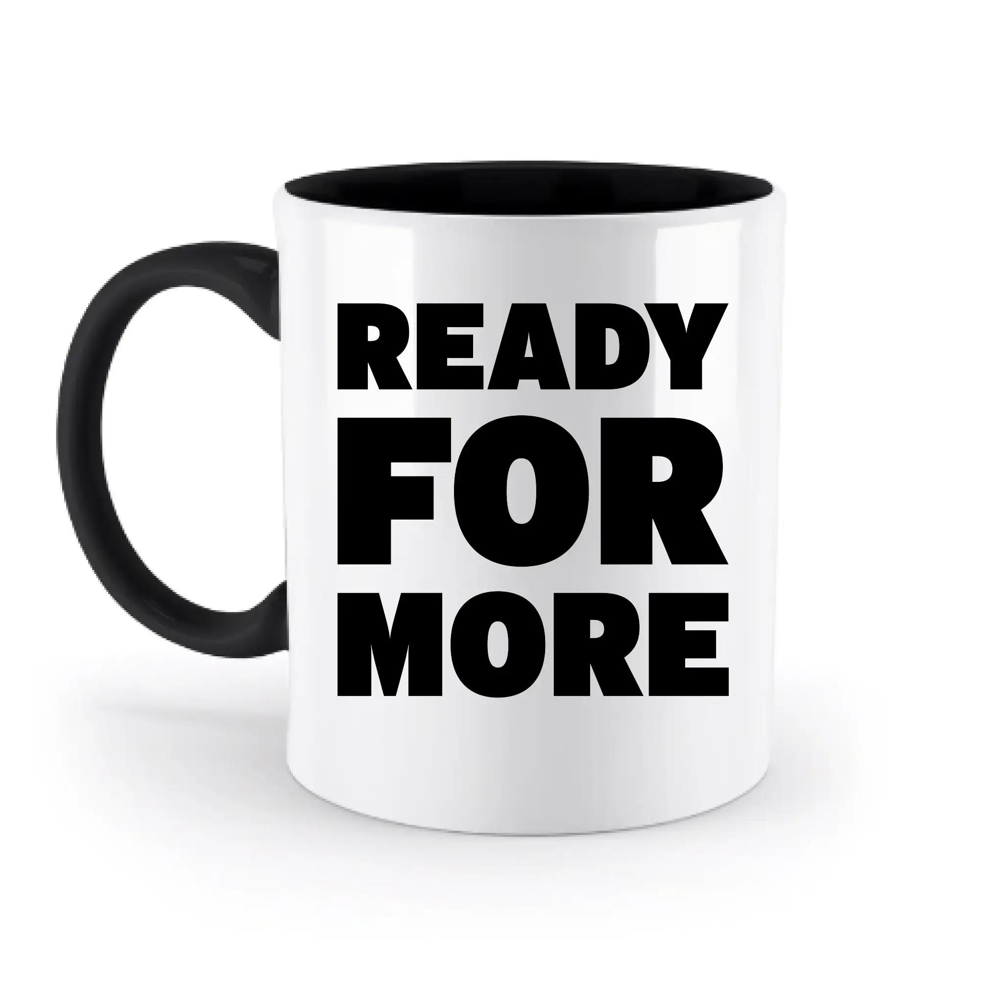 Fotowort: Ready for more • Fotogeschenk • personalisiert • zweifarbige Tasse (spülmaschinenfest) - zweifarbige Tasse